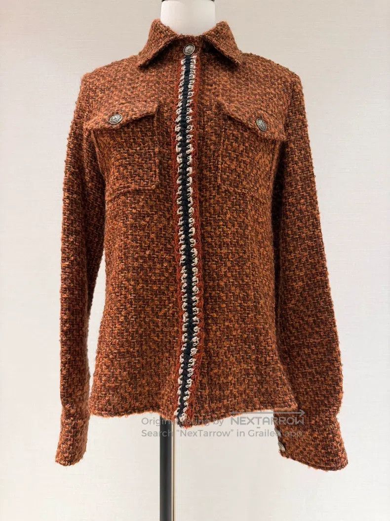 Chanel Chanel 17B rusty red woollen woven jacket Size XS / US 0-2 / IT 36-38 - 1 Thumbnail