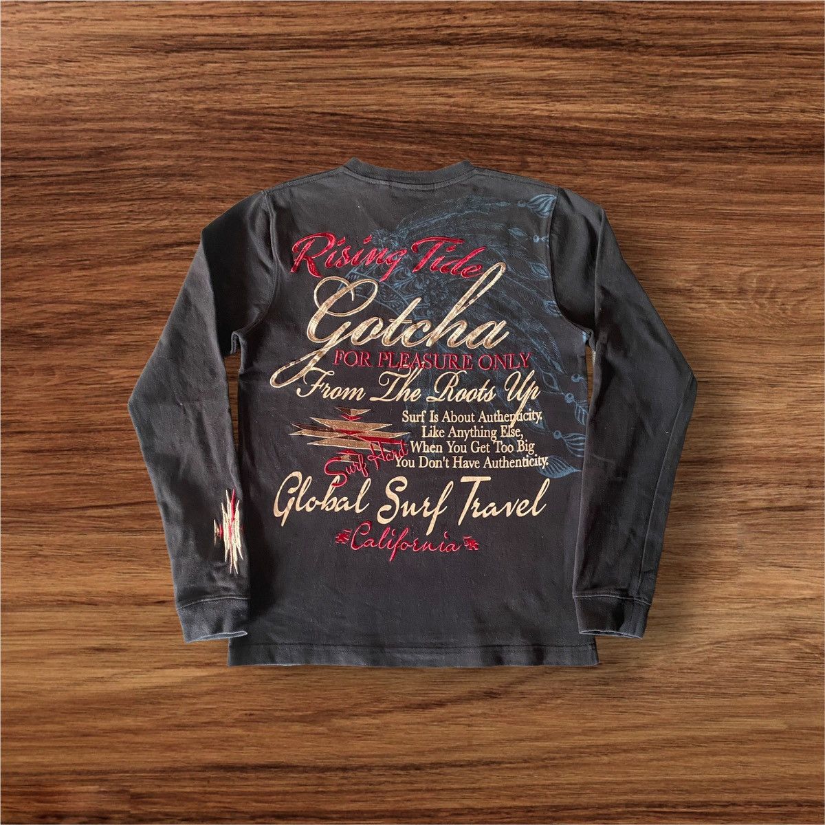 Designer × Gotcha × Vintage Vintage Y2k Gotcha Poem Surf Style Long Sleeve Size US S / EU 44-46 / 1 - 1 Thumbnail