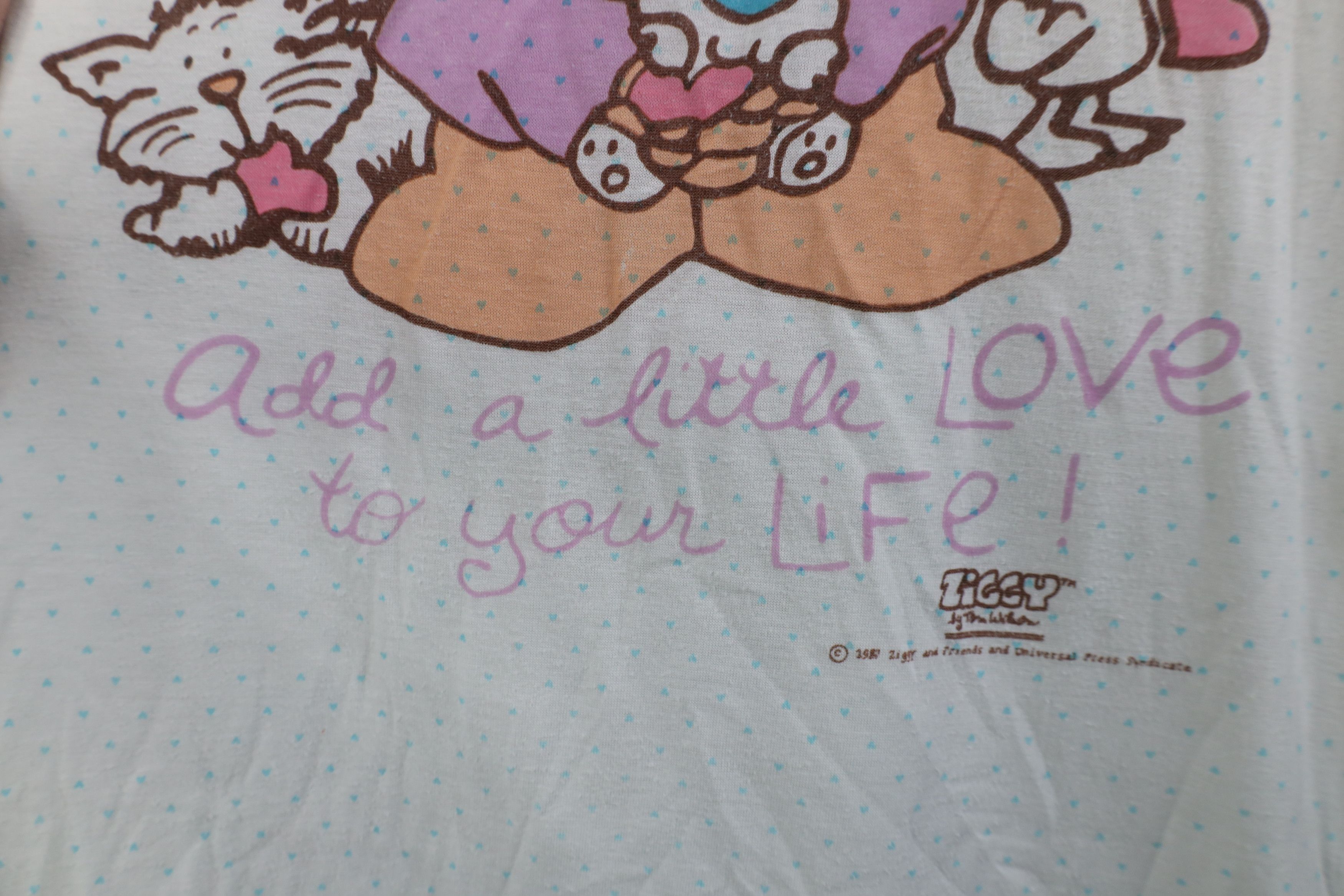 Vintage Vintage 80s Ziggy Comic Animal Love Sleep T-Shirt USA Size M / US 6-8 / IT 42-44 - 5 Thumbnail
