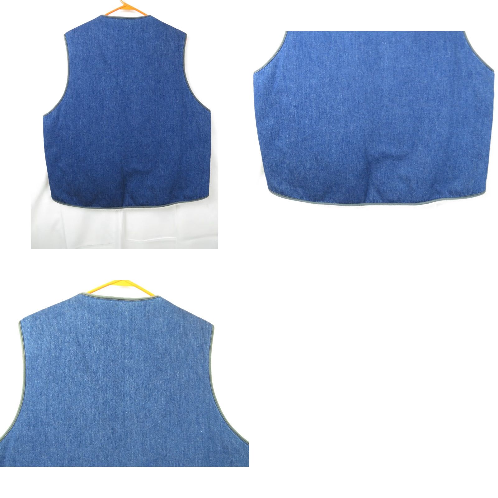 Denime VINTAGE 60's Sherpa Lined Denim Vest Abbot Talon Zipper Workwear Medium M Blue Quilted Mens Size US M / EU 48-50 / 2 - 8 Thumbnail