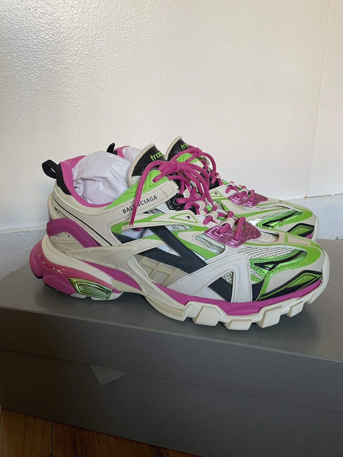 Balenciaga Balenciaga Track 2 Pink Green Grailed