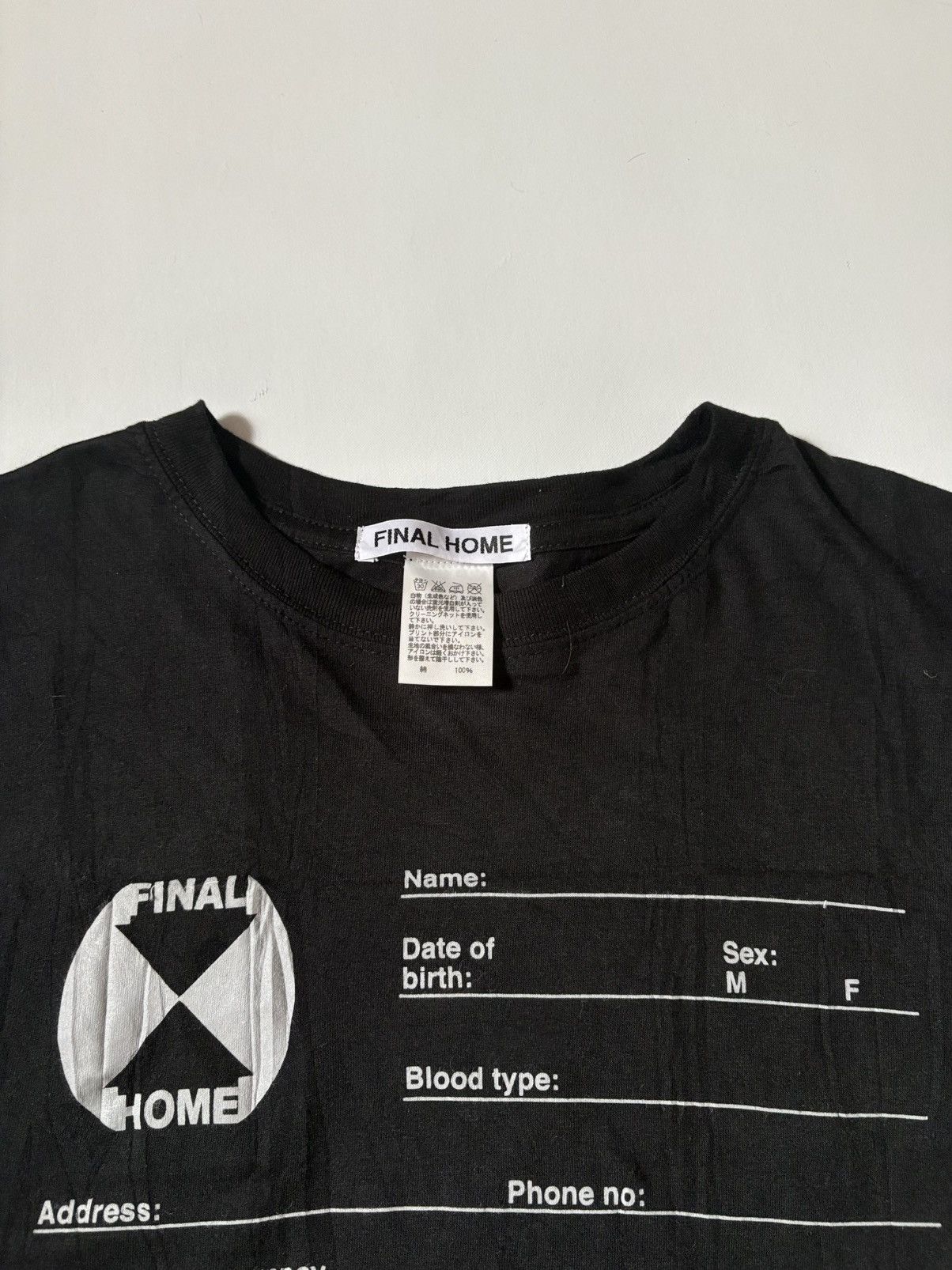 Final Home Final Home Black Survival Tee Size US S / EU 44-46 / 1 - 2 Thumbnail