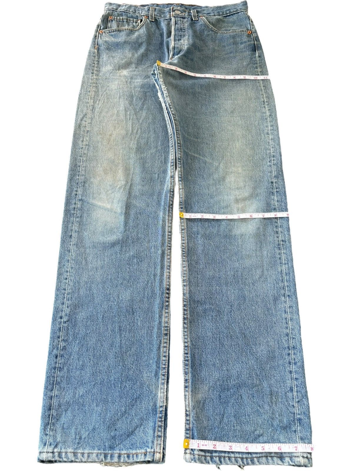Levi's Vintage 90s Levis 501 Mud Wash Distressed Loose Jeans Size US 32 / EU 48 - 9 Thumbnail