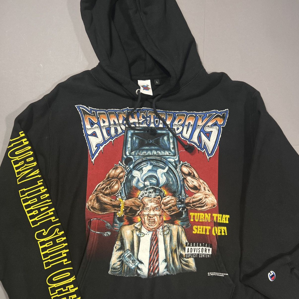 Champion Spaghetti Boys 2018 Turn That Shit Off Hoodie Kerwin Frost Size US L / EU 52-54 / 3 - 9 Thumbnail