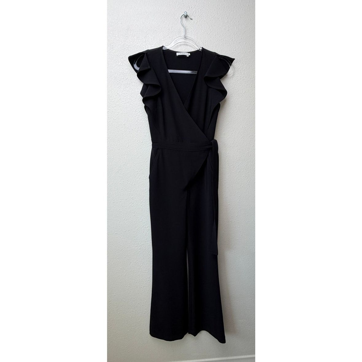 A.L.C. A.L.C. Wilder Black Wrap Flare Jumpsuit Womens 0 Size XS / US 0-2 / IT 36-38 - 4 Thumbnail
