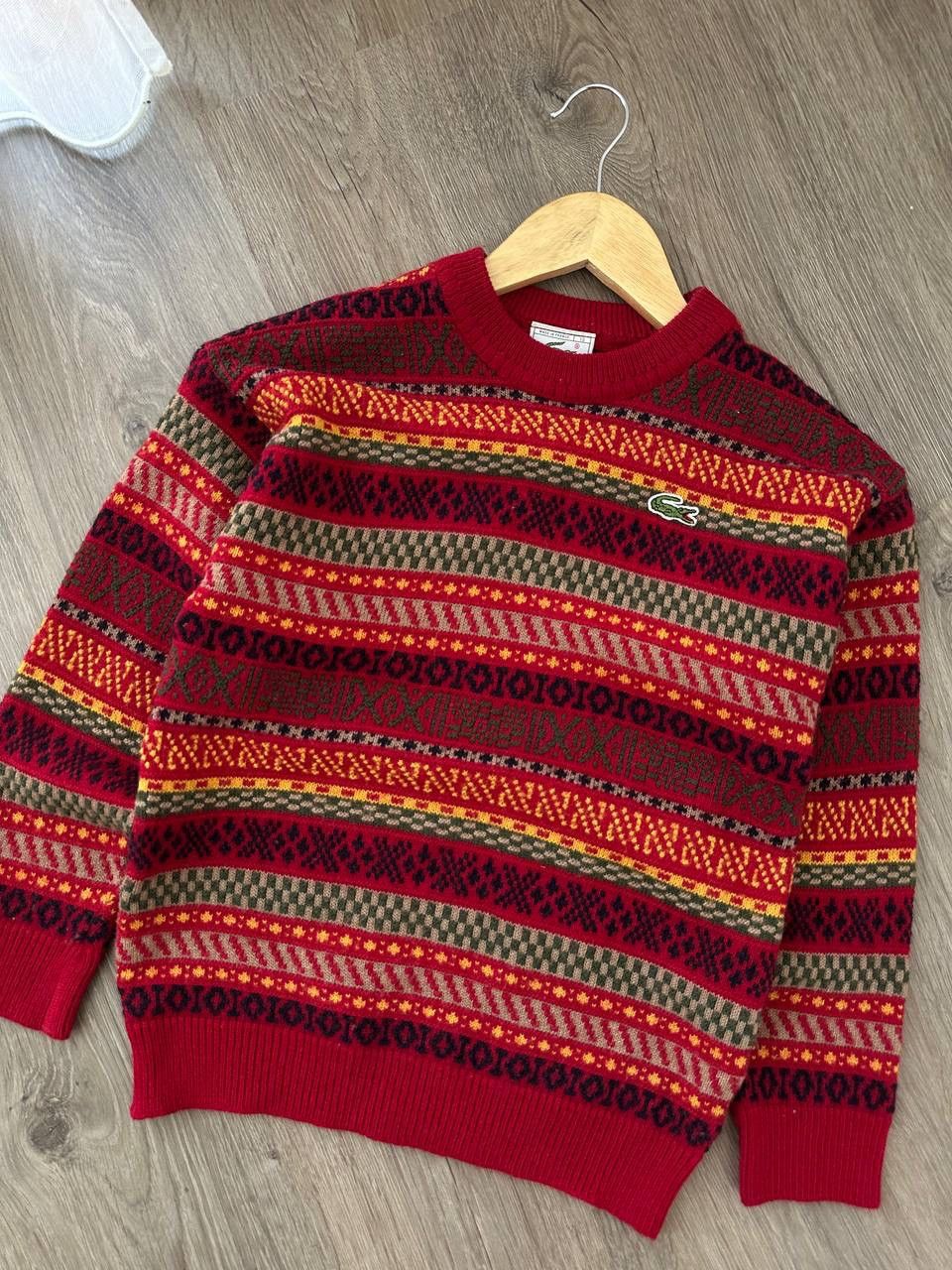 Lacoste × Vintage Vintage Lacoste Red Wool Sweater Size US XS / EU 42 / 0 - 7 Thumbnail