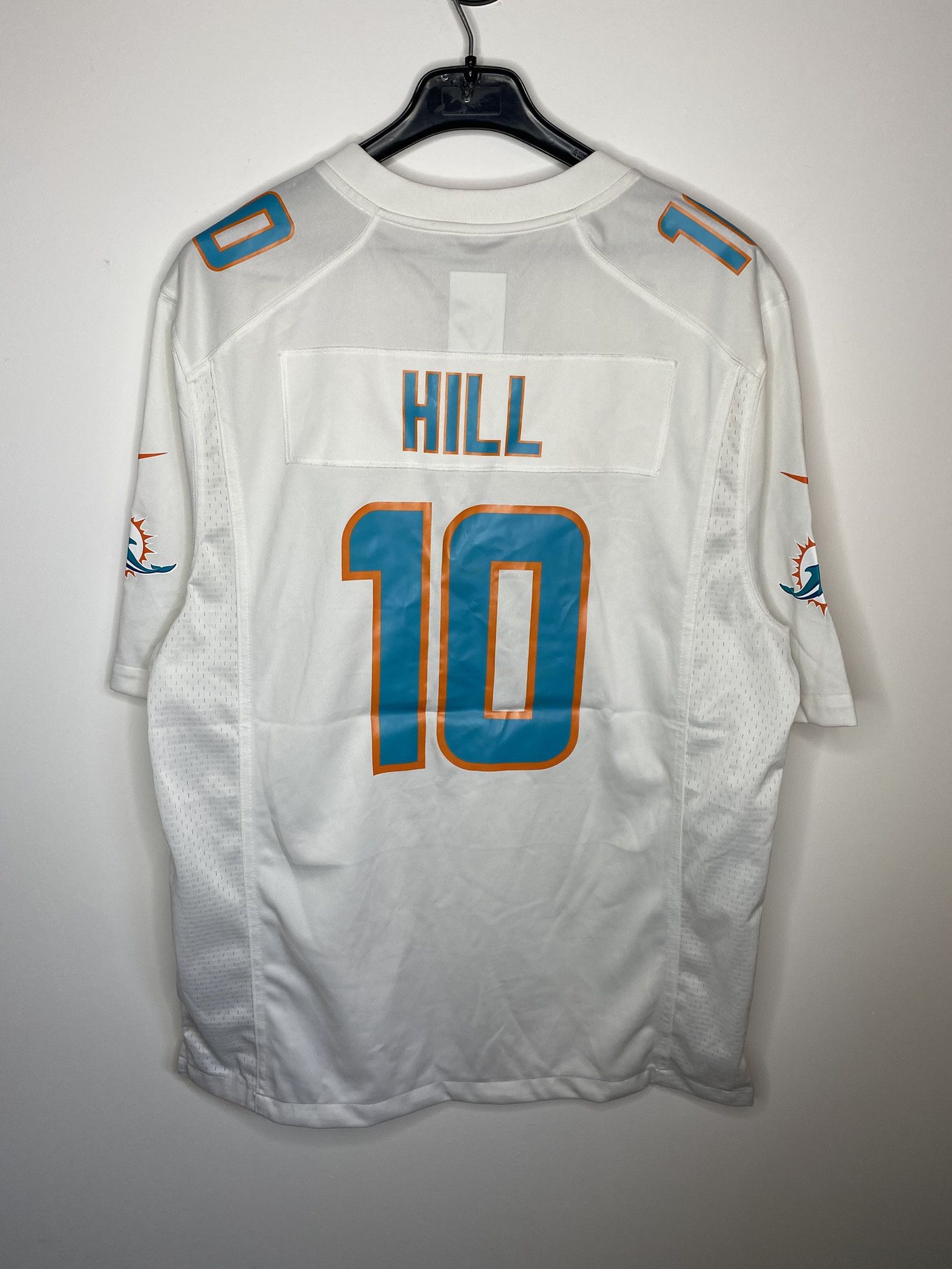 Nike HILL #10 MIAMI DOLPHINS 2023 NFL FOOTBALL SHIRT JERSEY NIKE Size US L / EU 52-54 / 3 - 2 Thumbnail