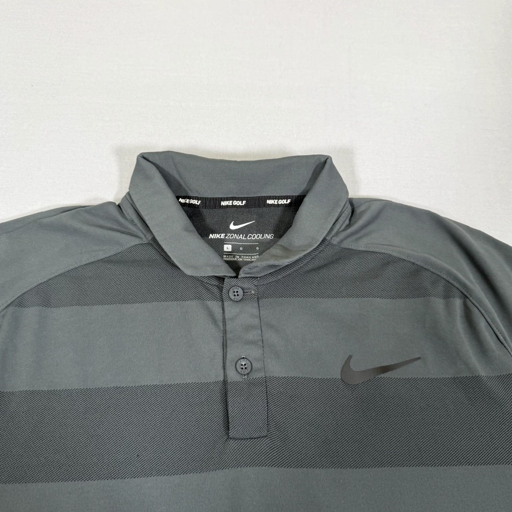 Nike Nike Polo Shirt Gray Large Mens Golf Performance Zonal Cooling Tiger Woods Size US L / EU 52-54 / 3 - 2 Thumbnail