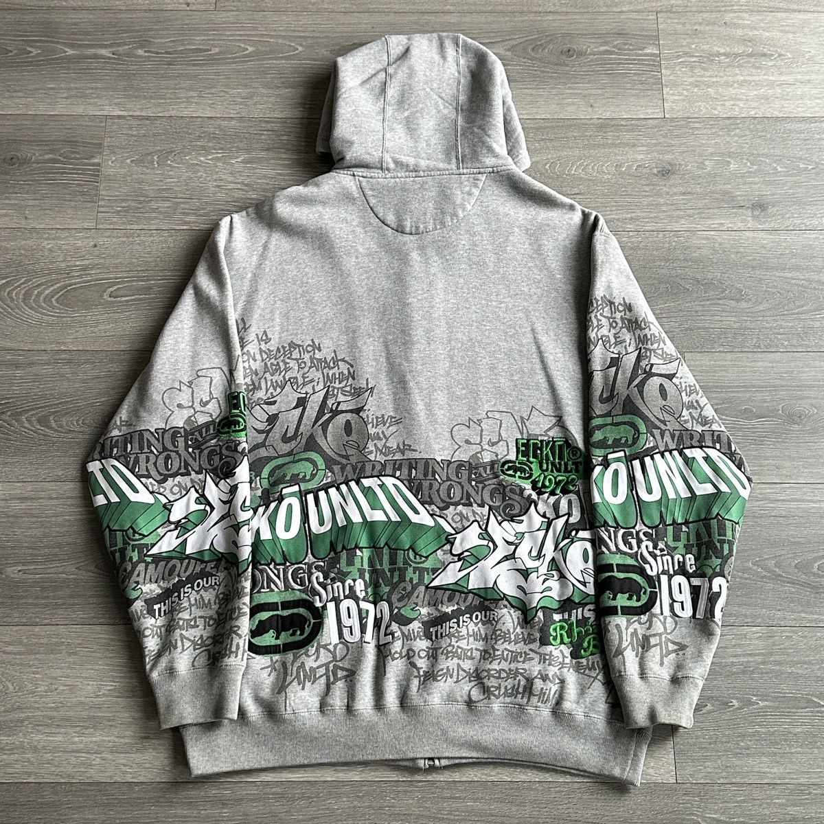 Ecko Unltd. Vintage Y2K Ecko Unltd. Embroidered Graffiti Zip Up Hoodie Size US XXL / EU 58 / 5 - 2 Thumbnail