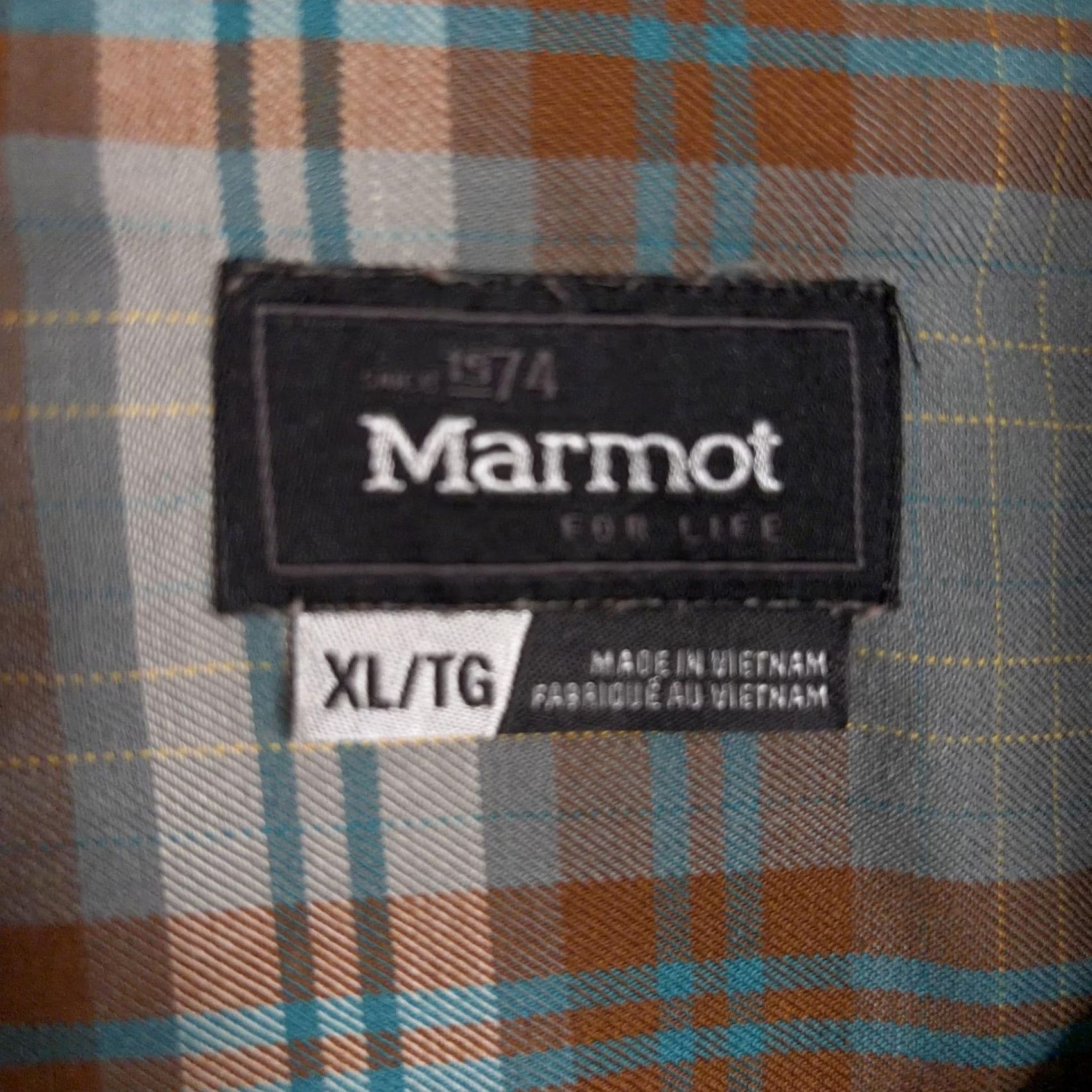 Marmot Marmot Shirt Mens XL Gray Plaid Long Sleeve Lightweight Button Front Outdoor Gorp Size US XL / EU 56 / 4 - 4 Thumbnail