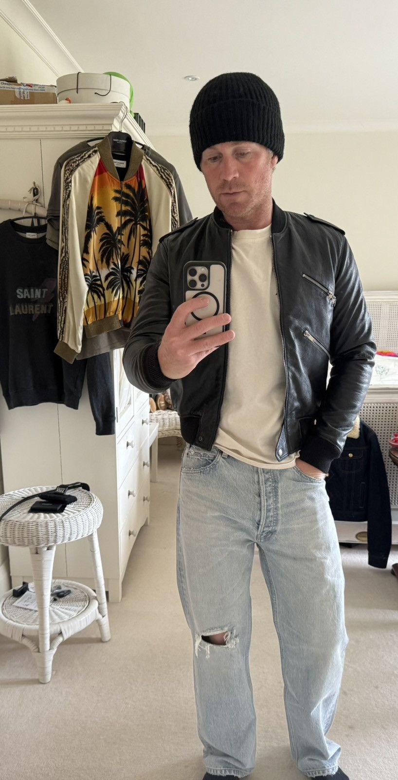 Saint Laurent Paris FW19 Saint Laurent multi zip leather bomber teddy jacket 46 Size US S / EU 44-46 / 1 - 2 Thumbnail