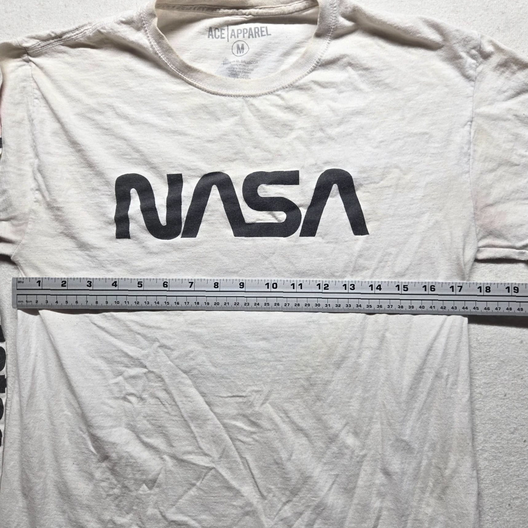 NASA NASA Space Shuttle Launch Graphic Tee Shirt Adult Medium White Long Sleeve Crew Neck Cotton M Size US M / EU 48-50 / 2 - 5 Thumbnail