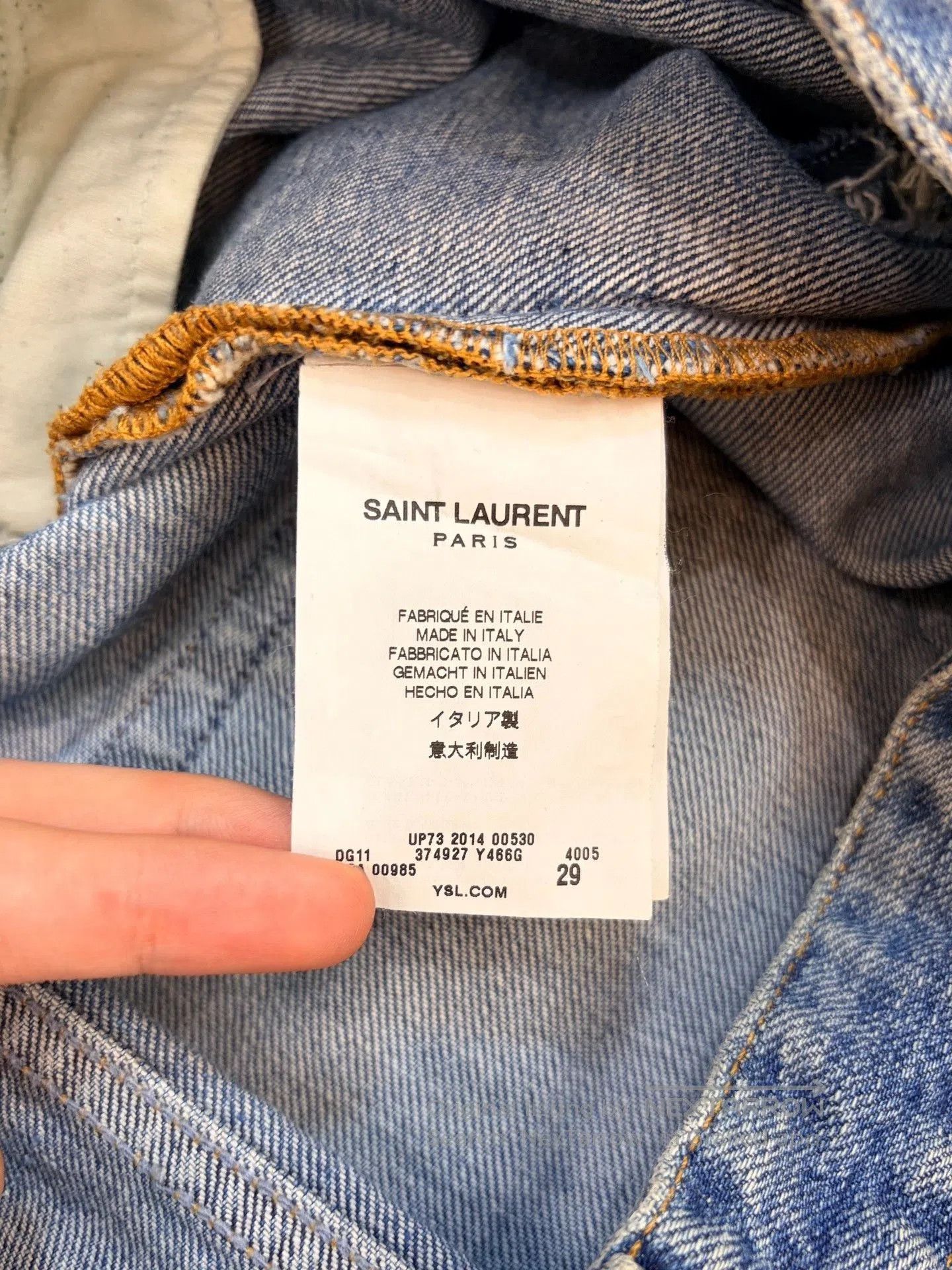 Saint Laurent Paris Saint Laurent Distressed Blue Jeans Size 29. Size US 29 - 4 Thumbnail