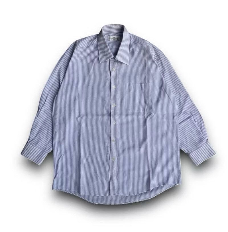 Balenciaga × Designer Vintage Balenciaga Striped Long Shirt Size US XL / EU 56 / 4 - 1 Thumbnail