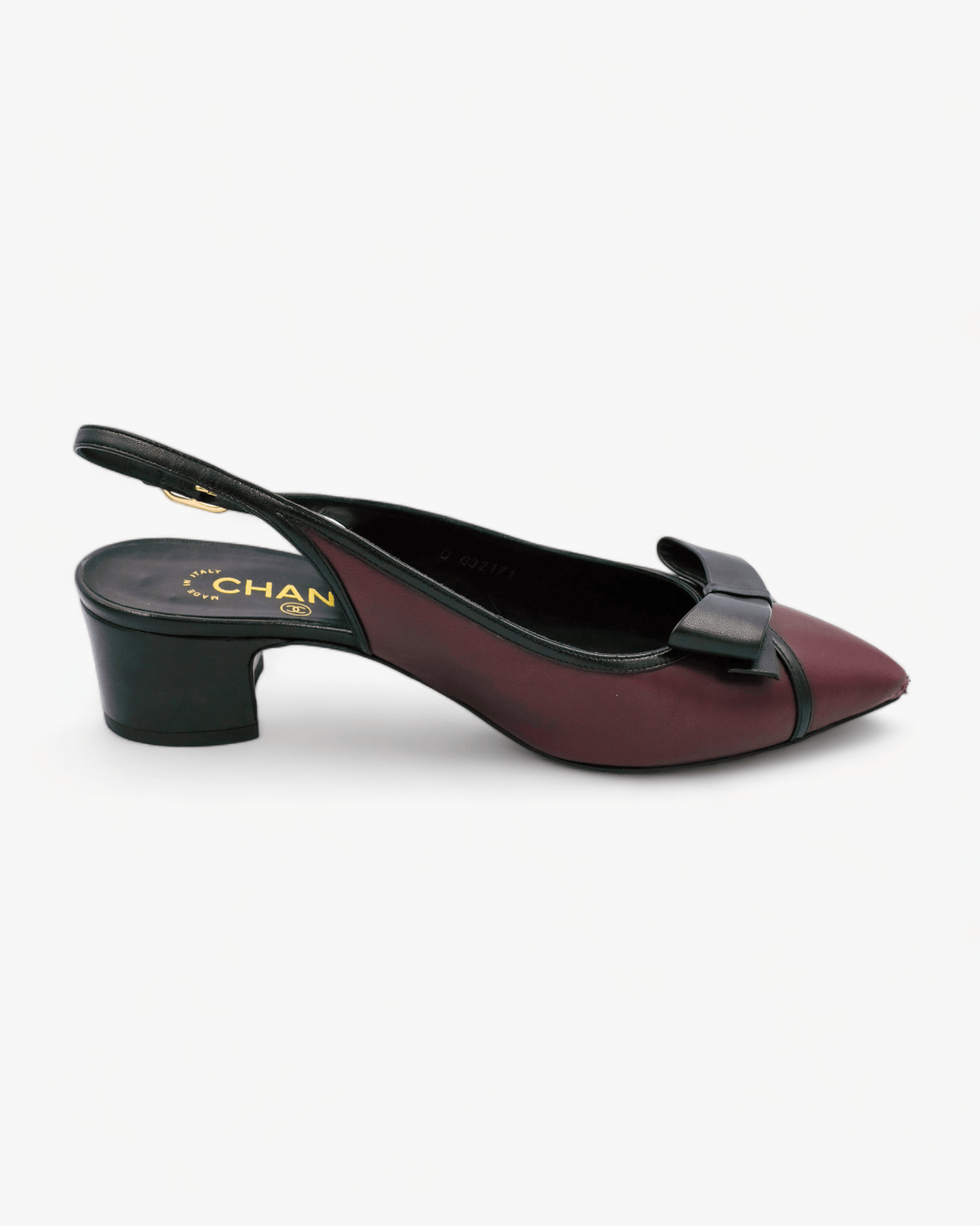 Chanel Chanel black and burgundy slingbacks 39 Size US 8 / IT 38 - 7 Thumbnail