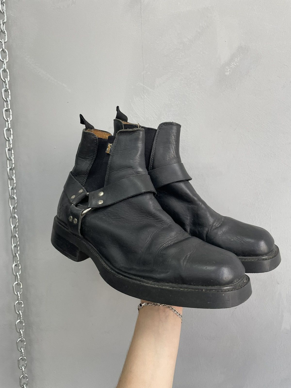 Lee Lee Leather Ankle Boots Western Platform Style Made in UK Size US 11 / EU 44 - 1 Thumbnail