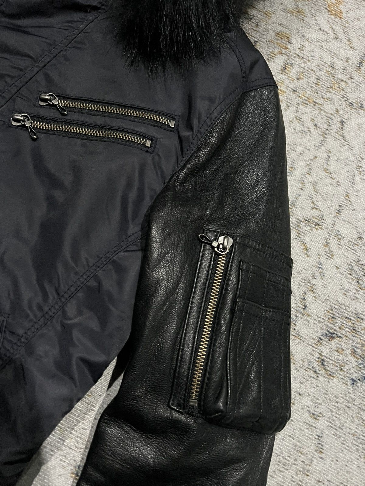 14th Addiction × GOSTAR DE FUGA × Le Grande Bleu (L.G.B.) Rare Fuga Raccoon Fur Leather Bomber Jacket Size US S / EU 44-46 / 1 - 4 Thumbnail