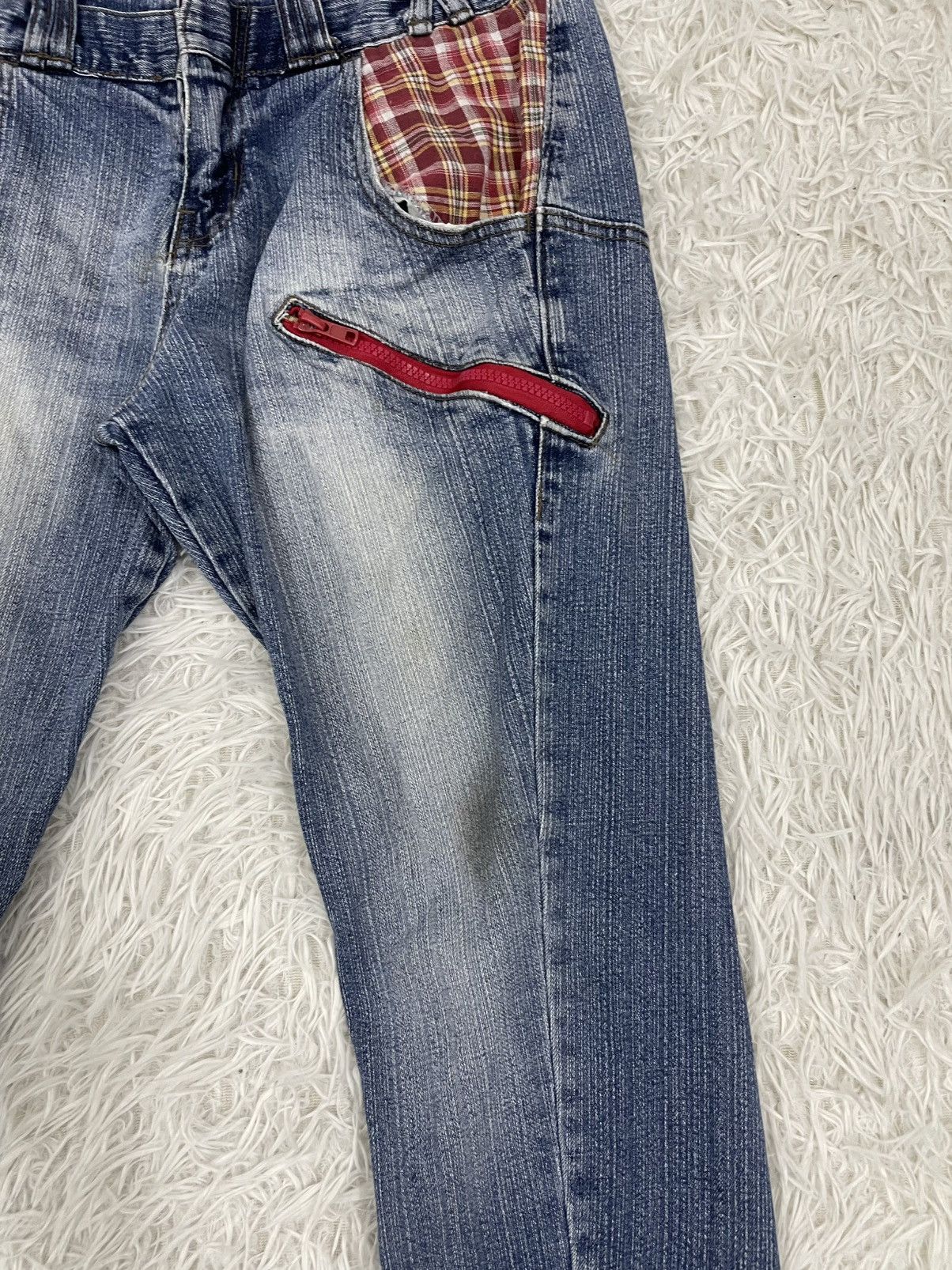 Japanese Brand B-S Complexity Gingham Dual Waist Jeans Pant Size US 31 - 3 Thumbnail