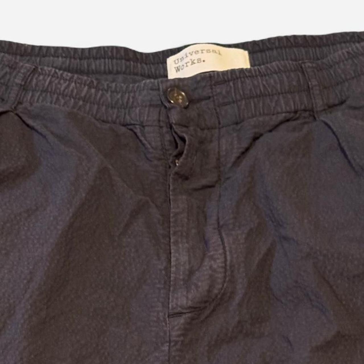 Universal Works Pleated Trackpant - Navy Seersucker Size US 34 / EU 50 - 5 Thumbnail
