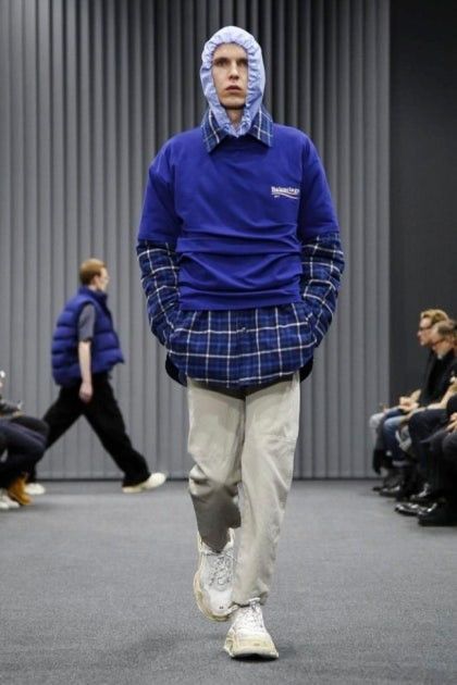 Balenciaga 17FW Oversized Padded Flannel Jacket Size US S / EU 44-46 / 1 - 4 Thumbnail