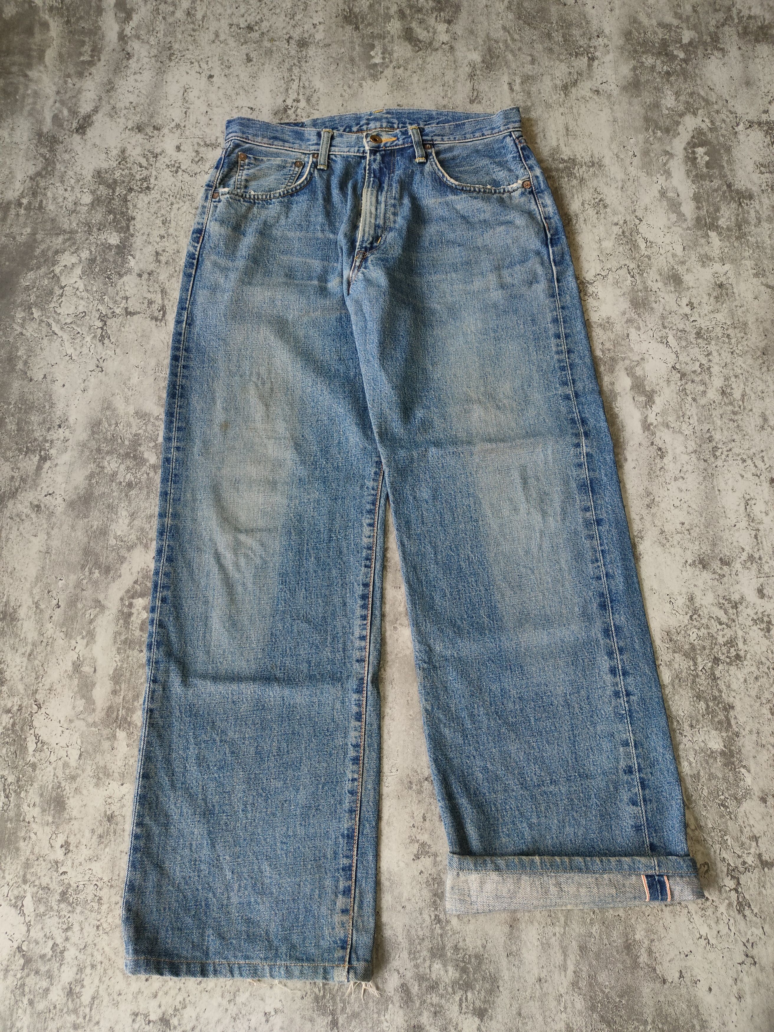 Edwin × Japanese Brand Edwin 505 Japan Selvedge Distressed Jeans Size US 31 - 3 Thumbnail