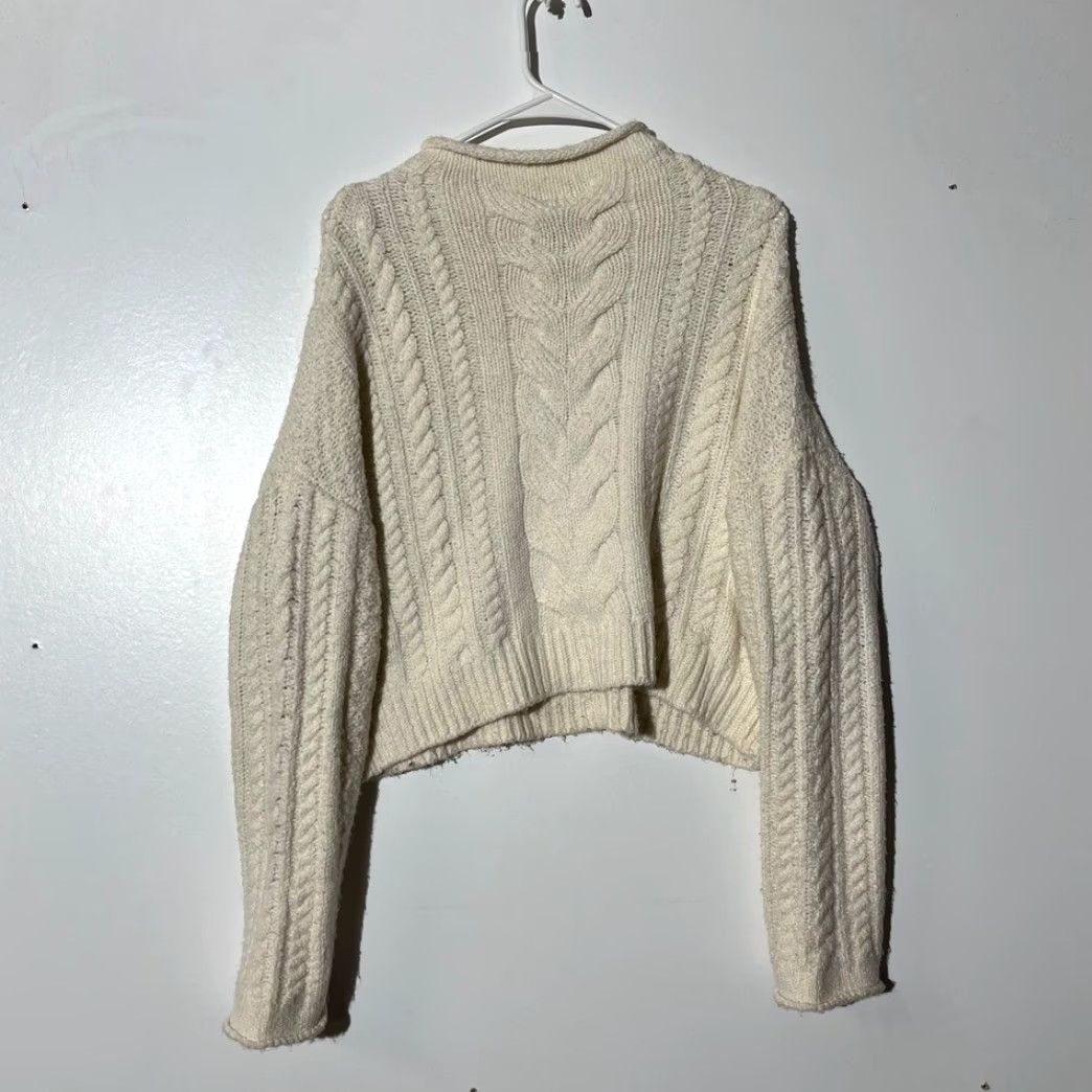 Anthropologie Anthropologie Pilcro Cream Cable Knit Mock Neck Cropped Sweater Women’s Small Pullover Crewneck (Mock) Neck? Size S / US 4 / IT 40 - 5 Thumbnail