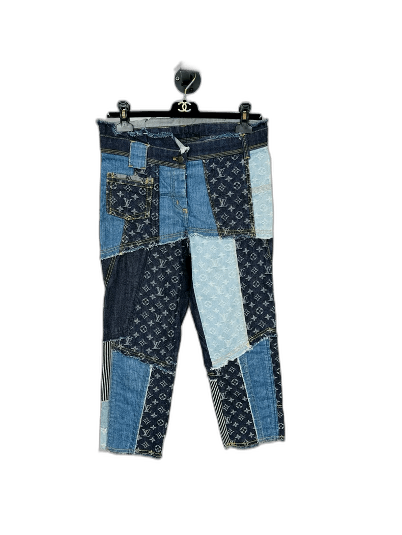 Louis Vuitton Louis Vuitton Patchwork Denim Jeans- Size 37" - 1 Thumbnail