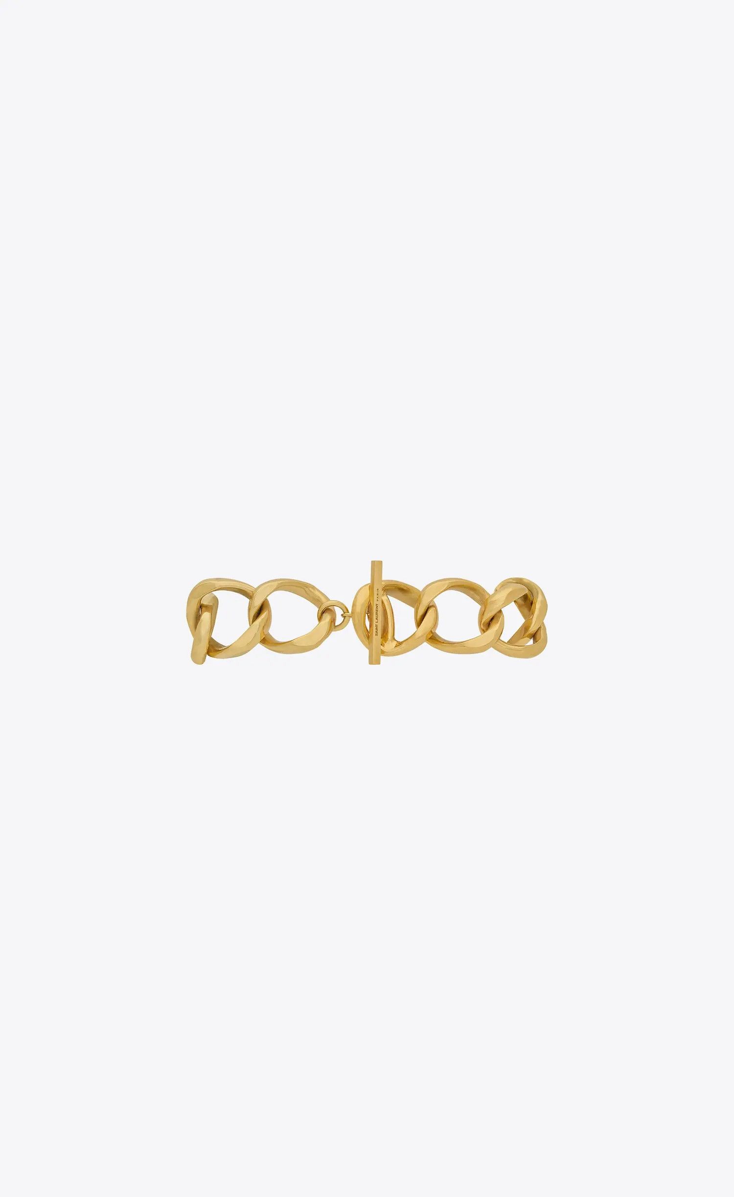 Saint Laurent Paris o1s1wg110325 Size: M / 763039 Large Chain Bracelet in Metal Size ONE SIZE - 3 Thumbnail