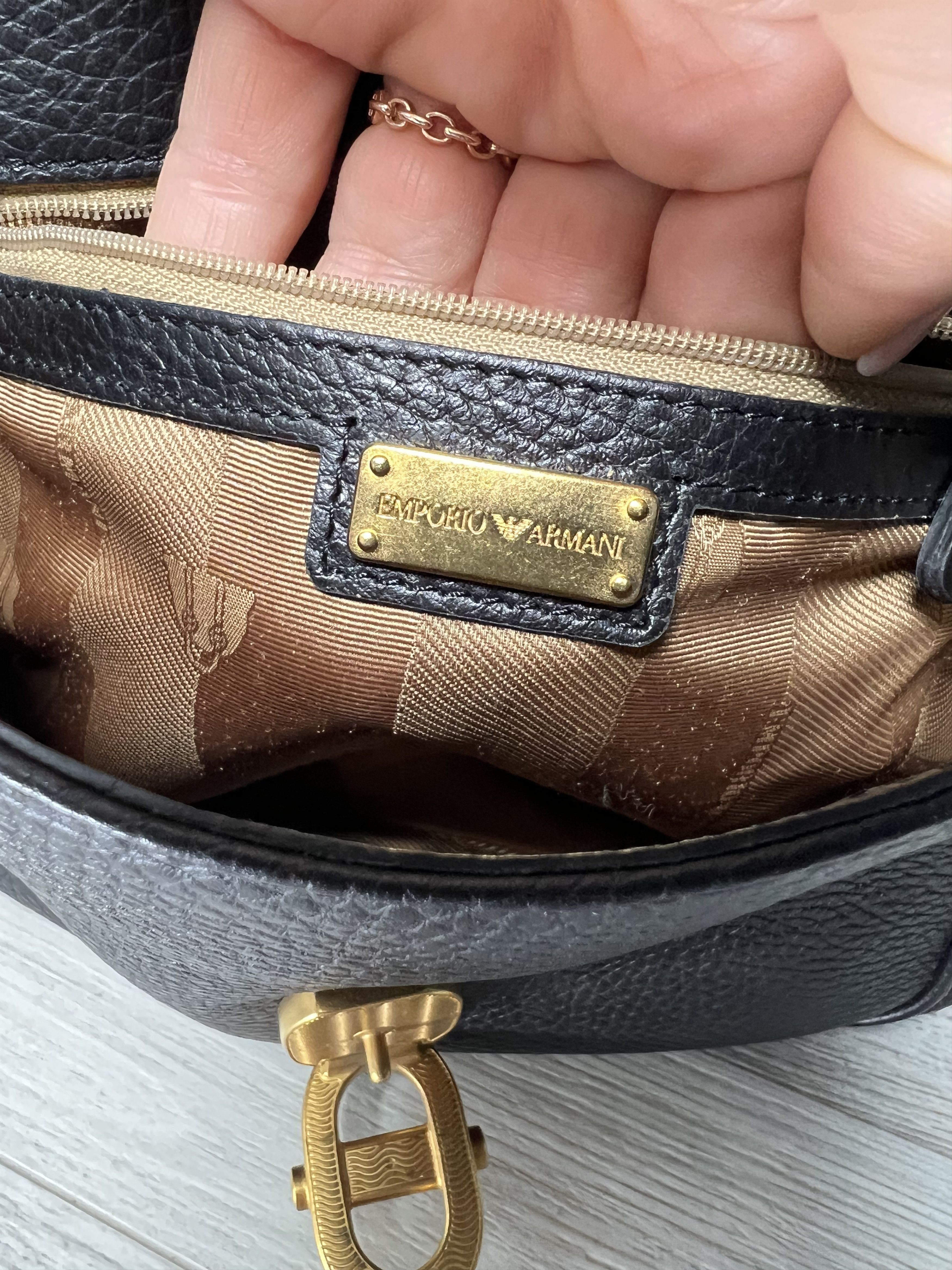 Emporio Armani Emporio Armani Women's Black Calf Leather Crossbody Bag Size ONE SIZE - 9 Thumbnail