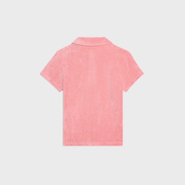 Celine os11x0526 Triomphe Polo Shirt in Pink Size XL / US 12-14 / IT 48-50 - 2 Thumbnail