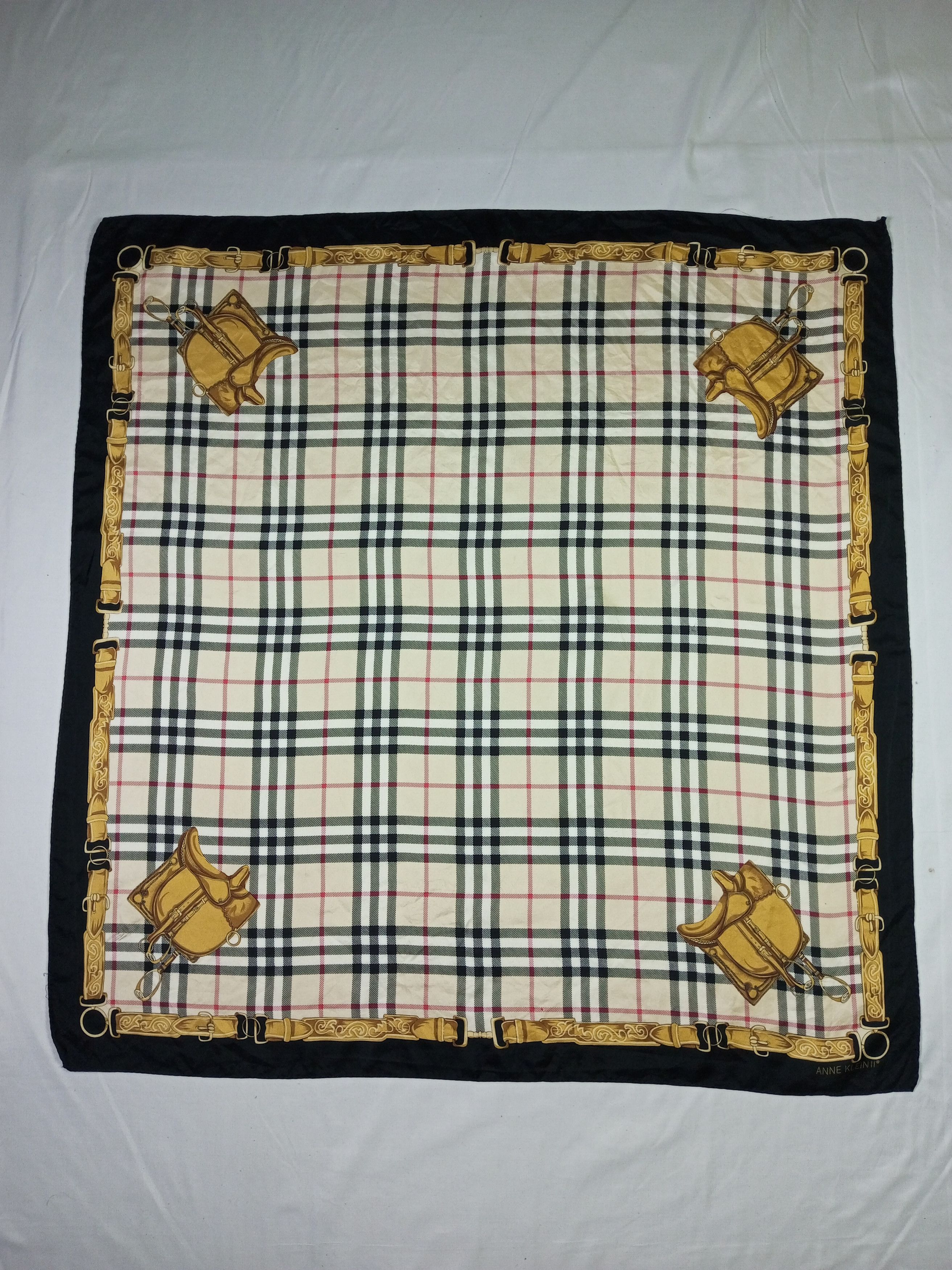 Vintage Anne Klein Floral Silk Scarf Size ONE SIZE - 1 Thumbnail