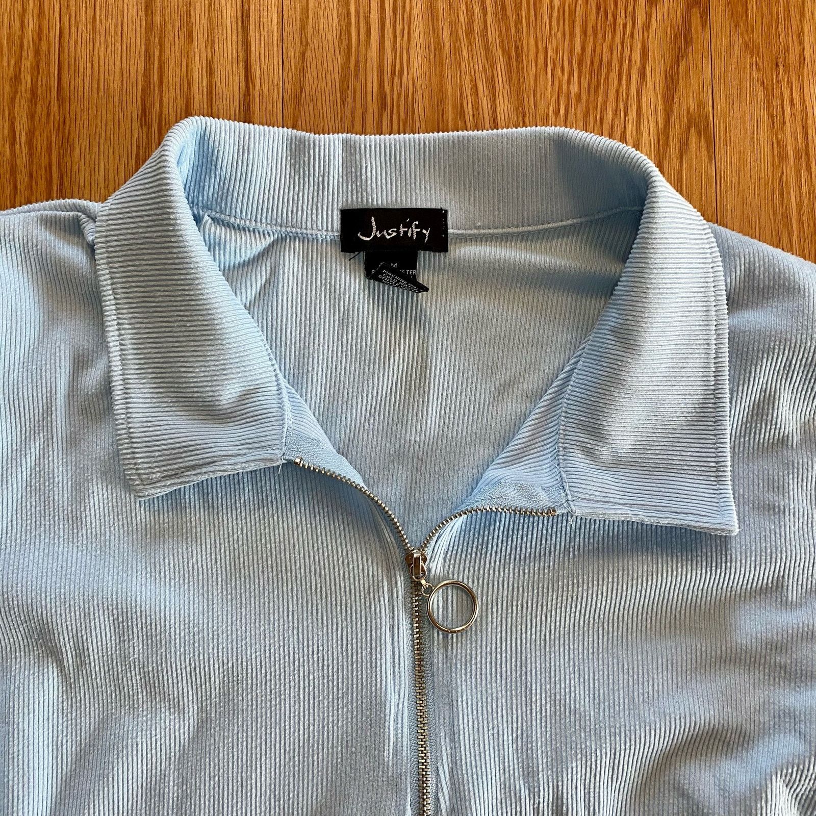 Other Justify Blue Mini Shirt Dress Juniors Medium Womens XSmall Size M / US 6-8 / IT 42-44 - 6 Thumbnail