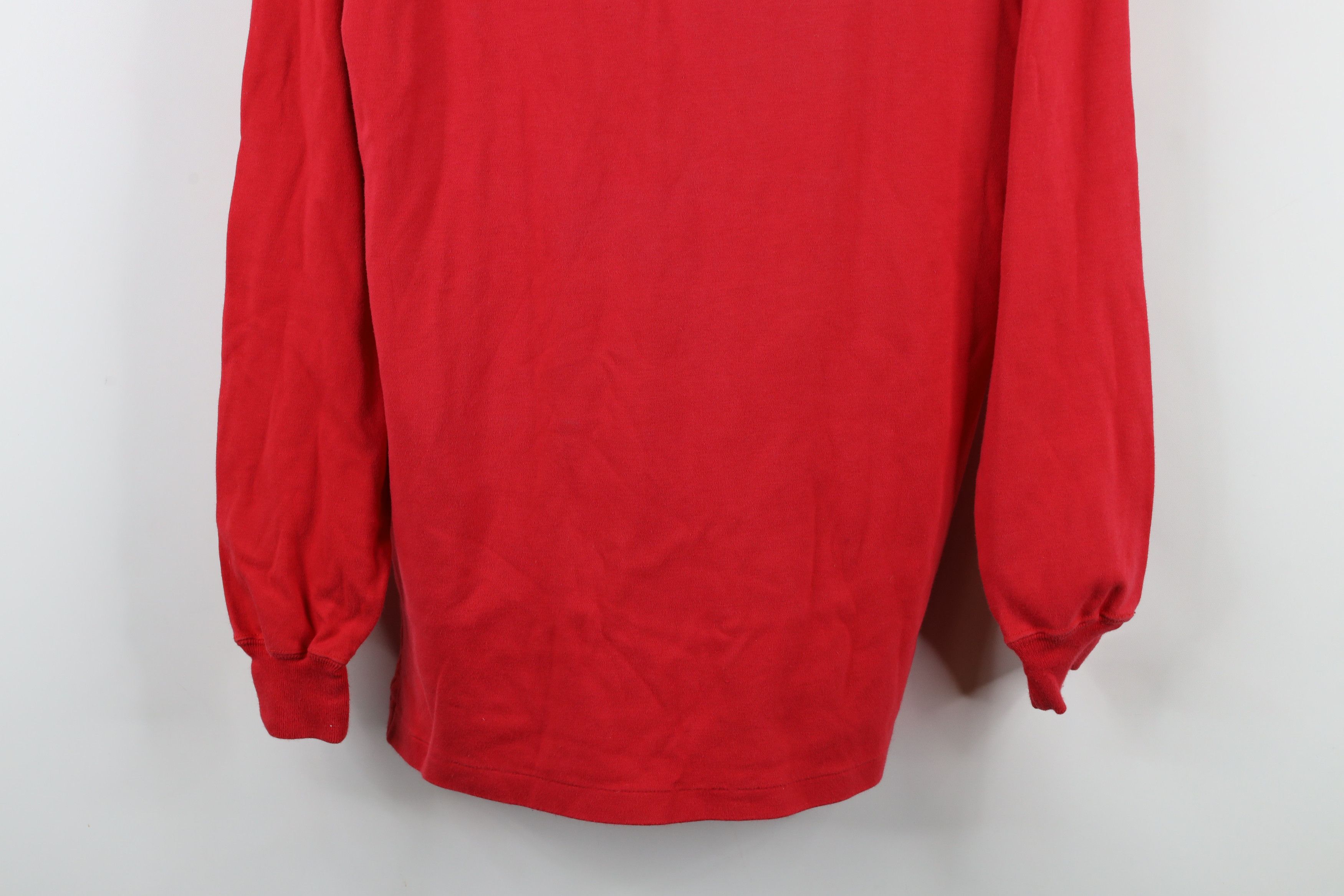 Ralph Lauren × Vintage Vintage 90s Ralph Lauren Raw Hem Collar Long Sleeve T-Shirt Size US M / EU 48-50 / 2 - 3 Thumbnail