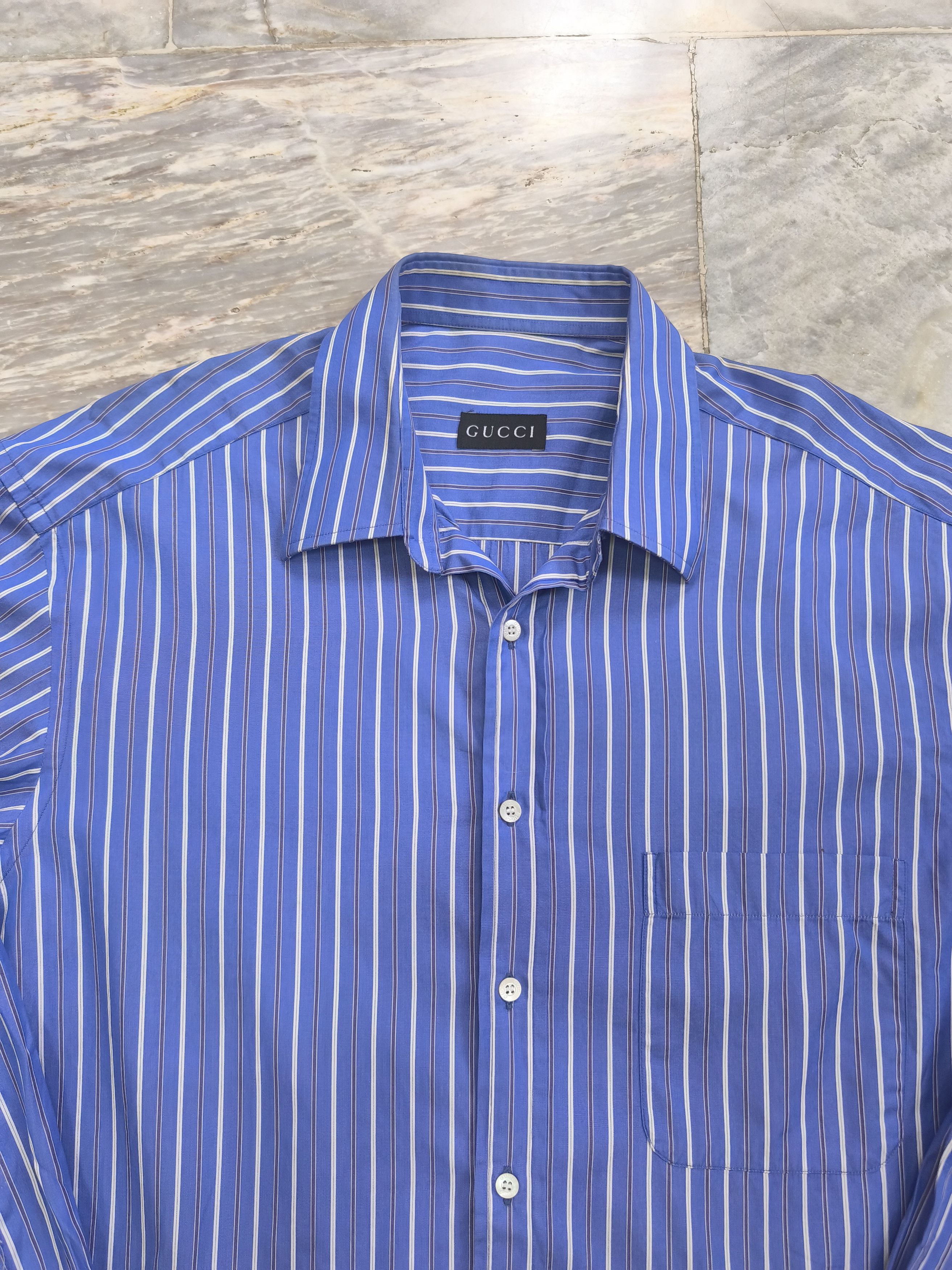 Gucci Gucci Tom Ford - Striped Button Up Shirt Size US XL / EU 56 / 4 - 4 Thumbnail