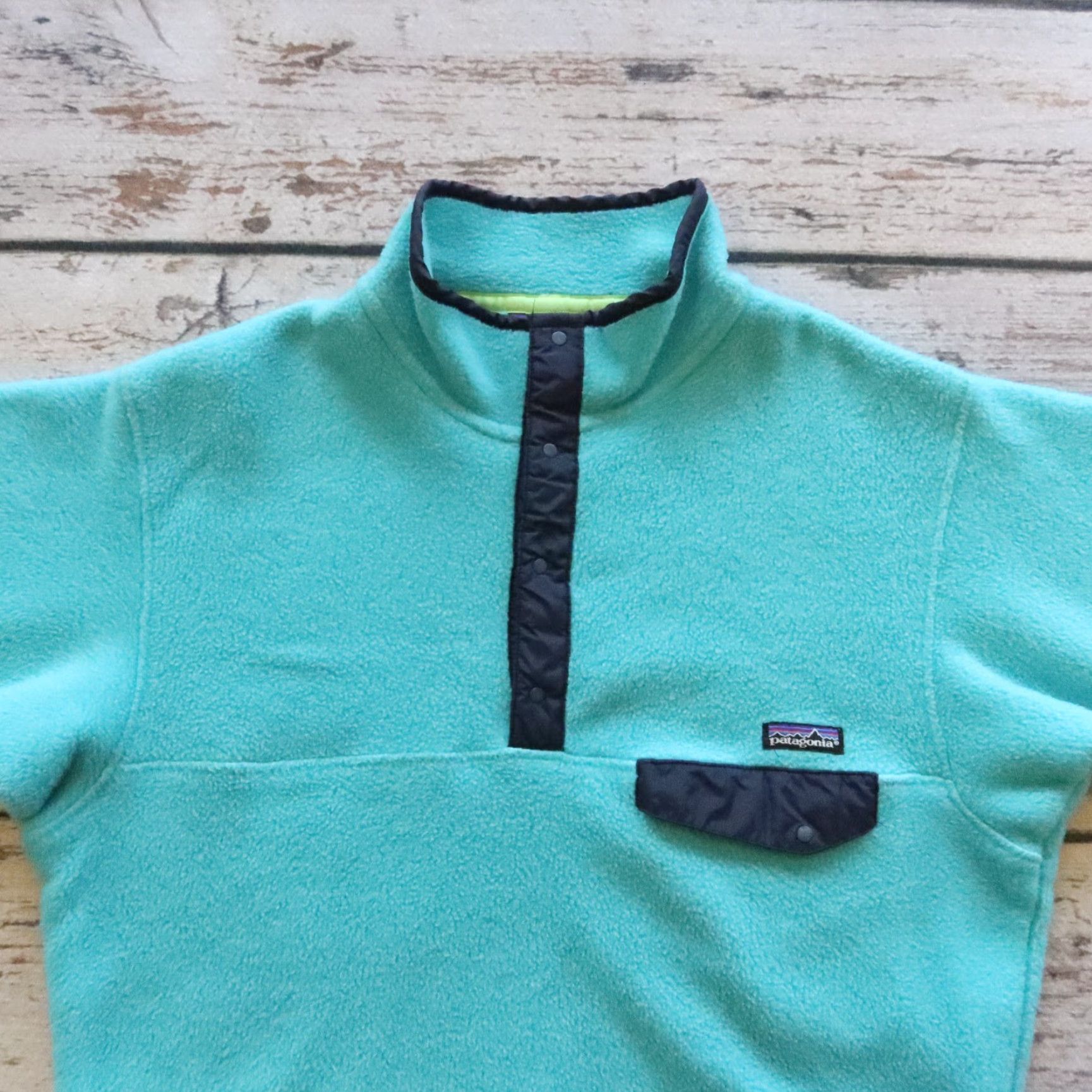 Patagonia VINTAGE Patagonia Snap-T Fleece Pullover Men M Teal 90s USA Shirt Sweater Size US M / EU 48-50 / 2 - 2 Thumbnail
