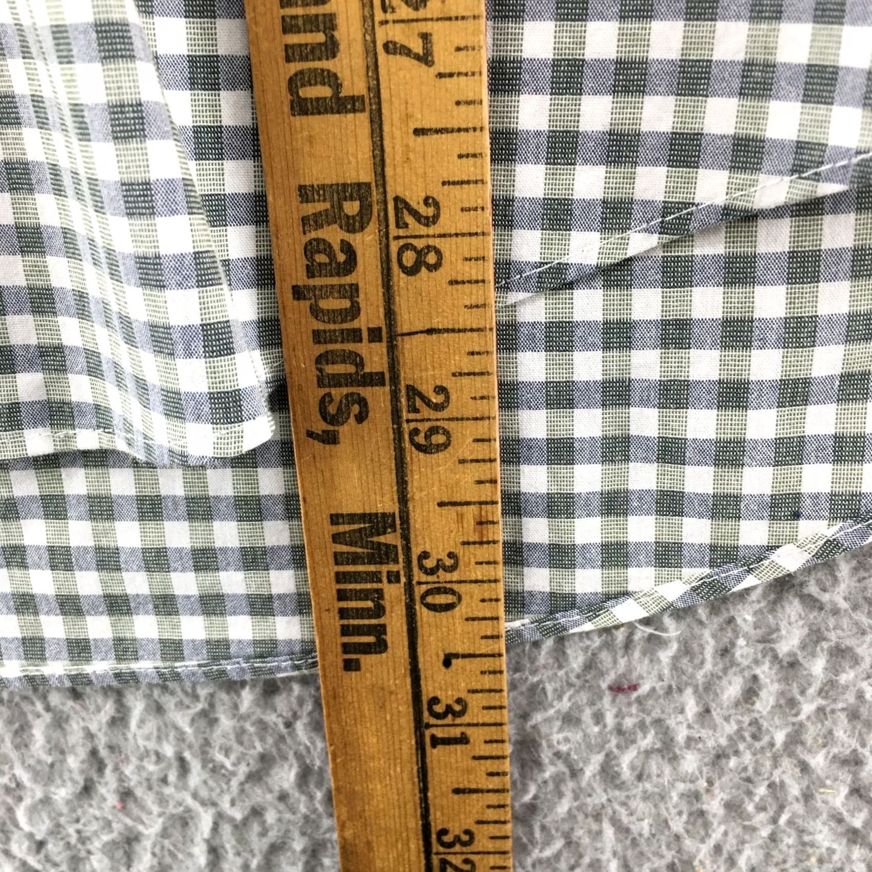 Kenneth Cole Kenneth Cole Button Up Long Sleeve Shirt Mens 17 Slim Fit Green Gingham Shirt Size US XL / EU 56 / 4 - 5 Thumbnail