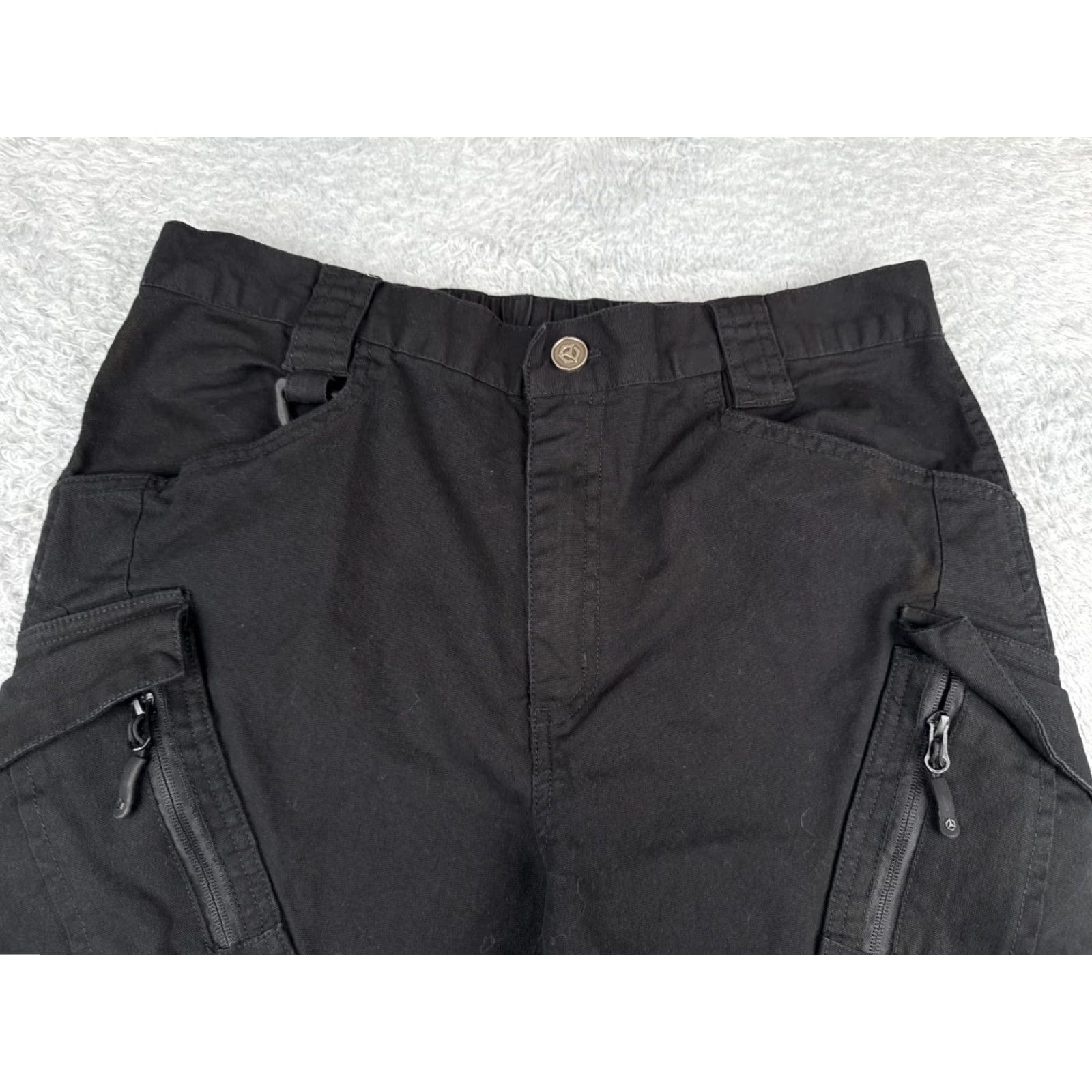 Vintage S. Archon Tactical Pants Mens Medium Black Rip-stop Cotton Blend Cargo 34x29 Size US 31 - 4 Thumbnail