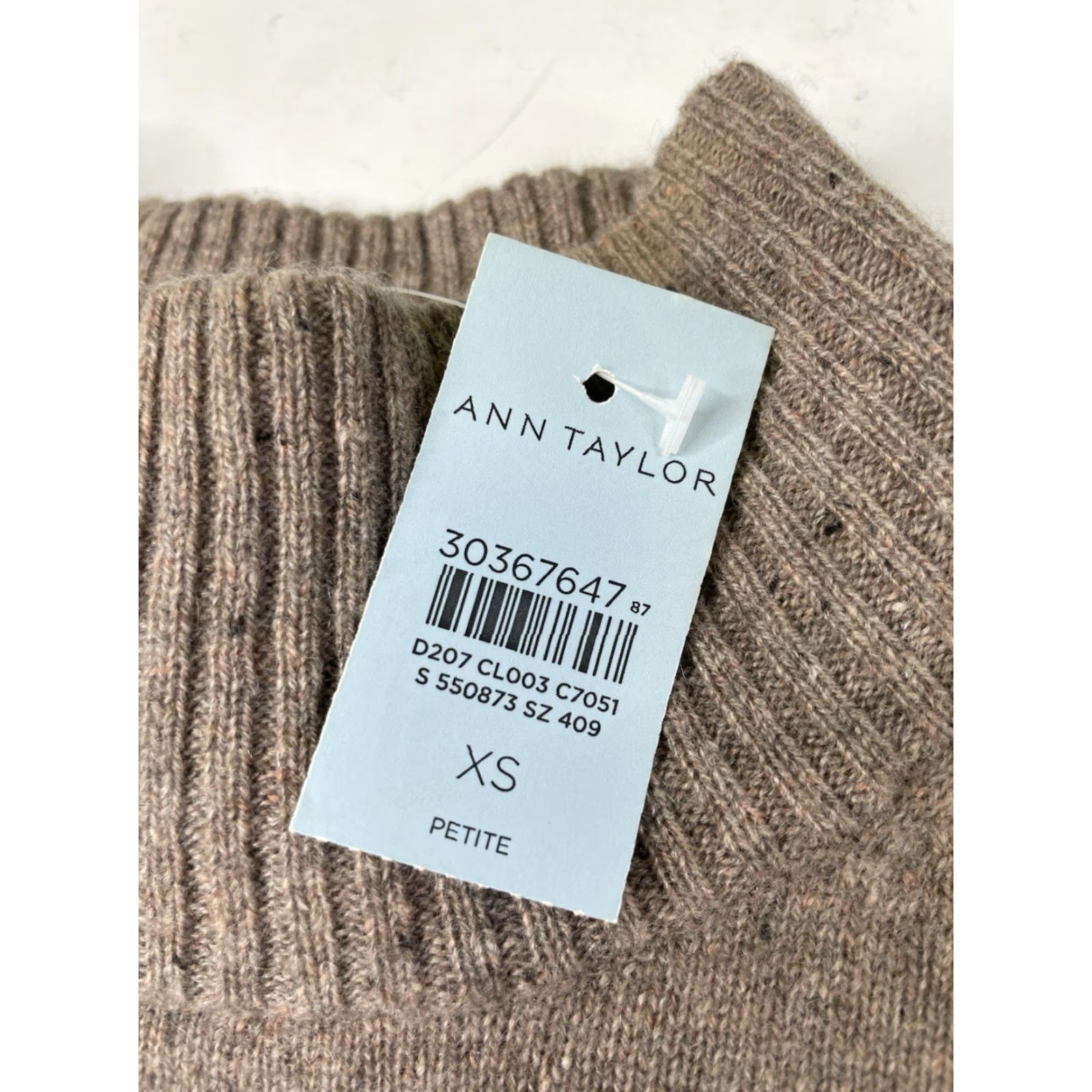 Ann Taylor NWT Ann Taylor 100% Cashmere Flecked Sweater Dress XS Petite Knit Cowlneck Size XS / US 0-2 / IT 36-38 - 3 Thumbnail