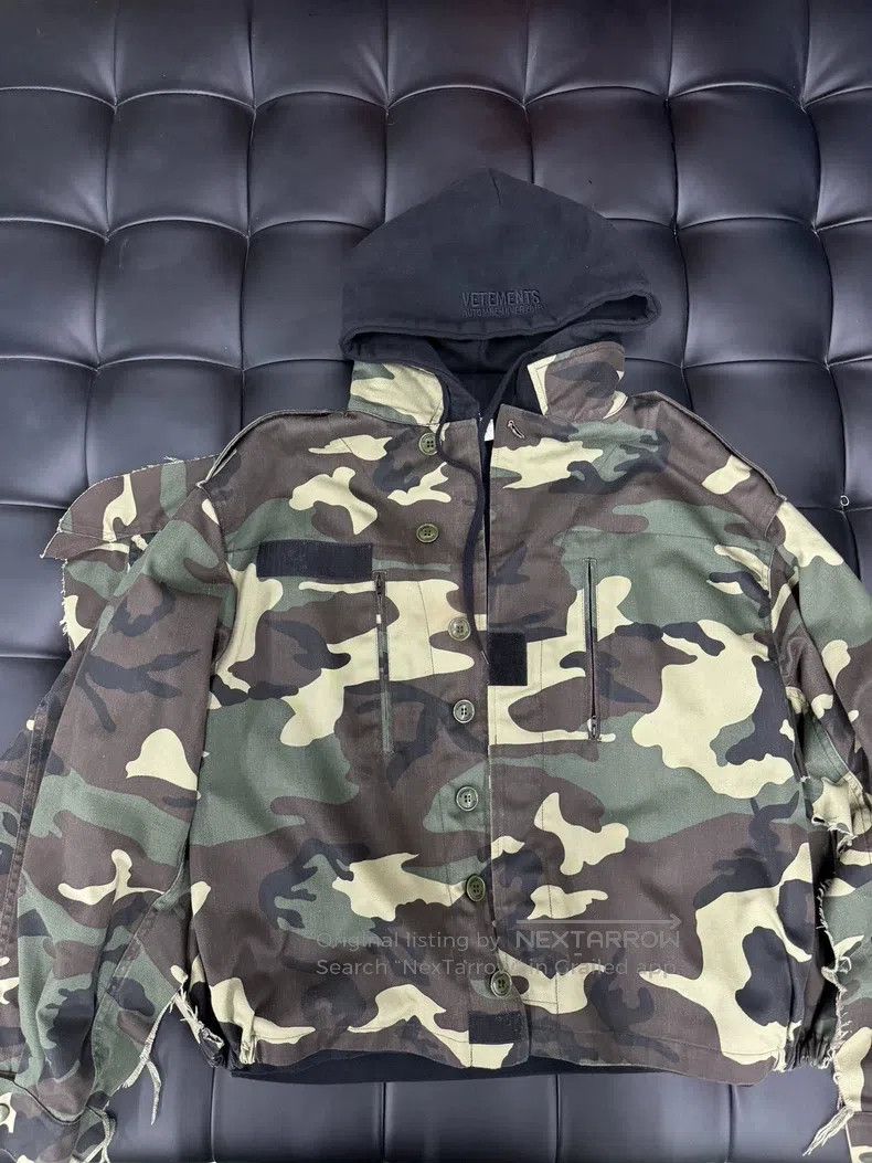 Vetements Vetements Camouflage Two Piece Hoodie Jacket Size US M / EU 48-50 / 2 - 1 Thumbnail