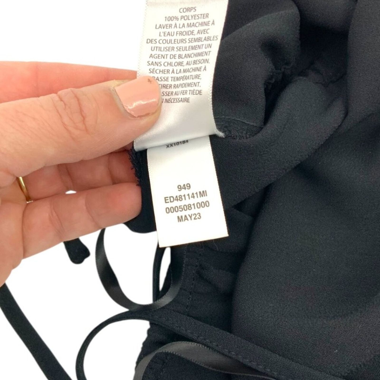Other Open Edit Halter Neck Crop Top In Black Medium NWT $39 MSRP Size M / US 6-8 / IT 42-44 - 7 Thumbnail