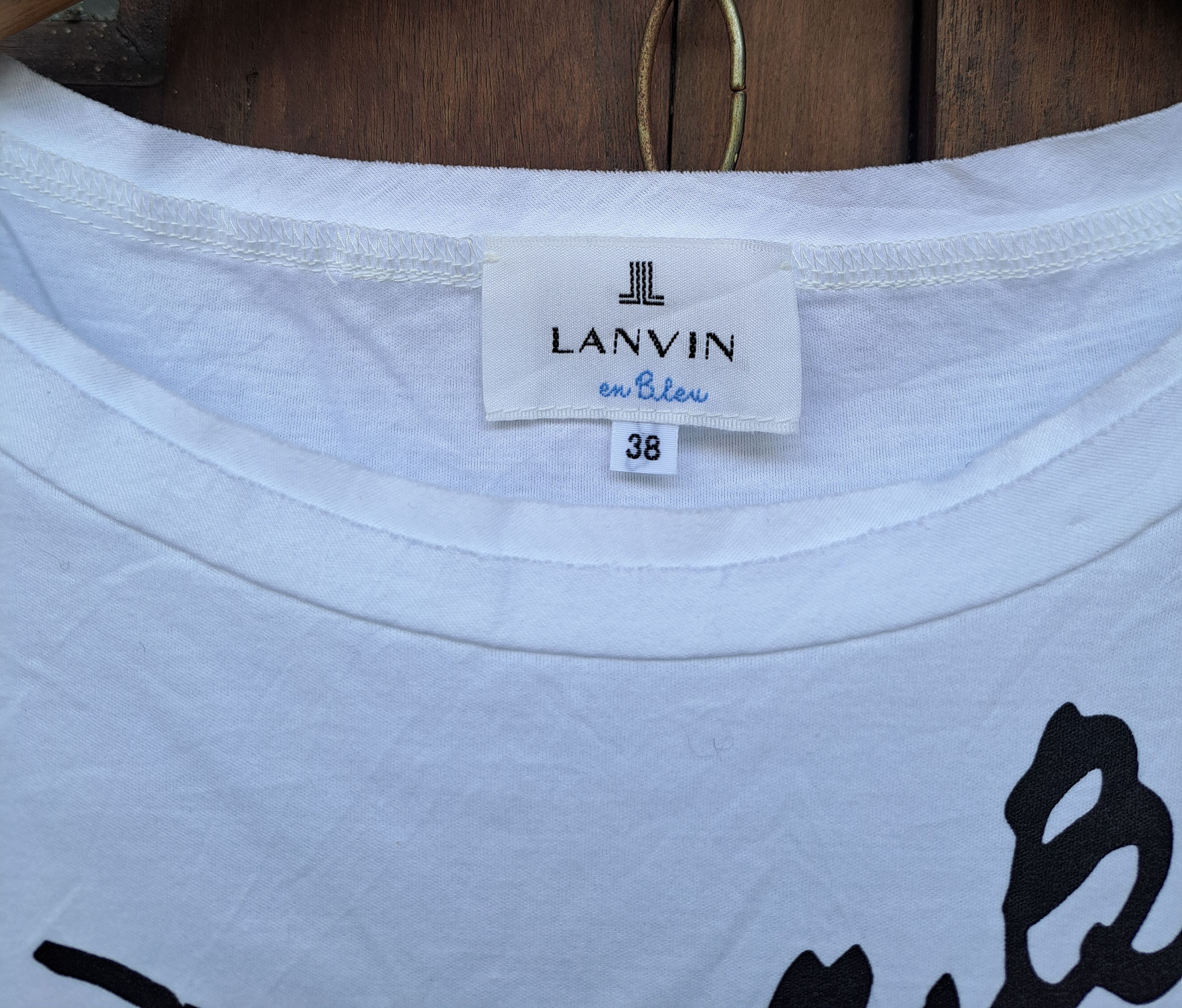 Lanvin LANVIN EN BLEU Women Tshirt Heart Print Sz 38 Size XS / US 0-2 / IT 36-38 - 4 Thumbnail