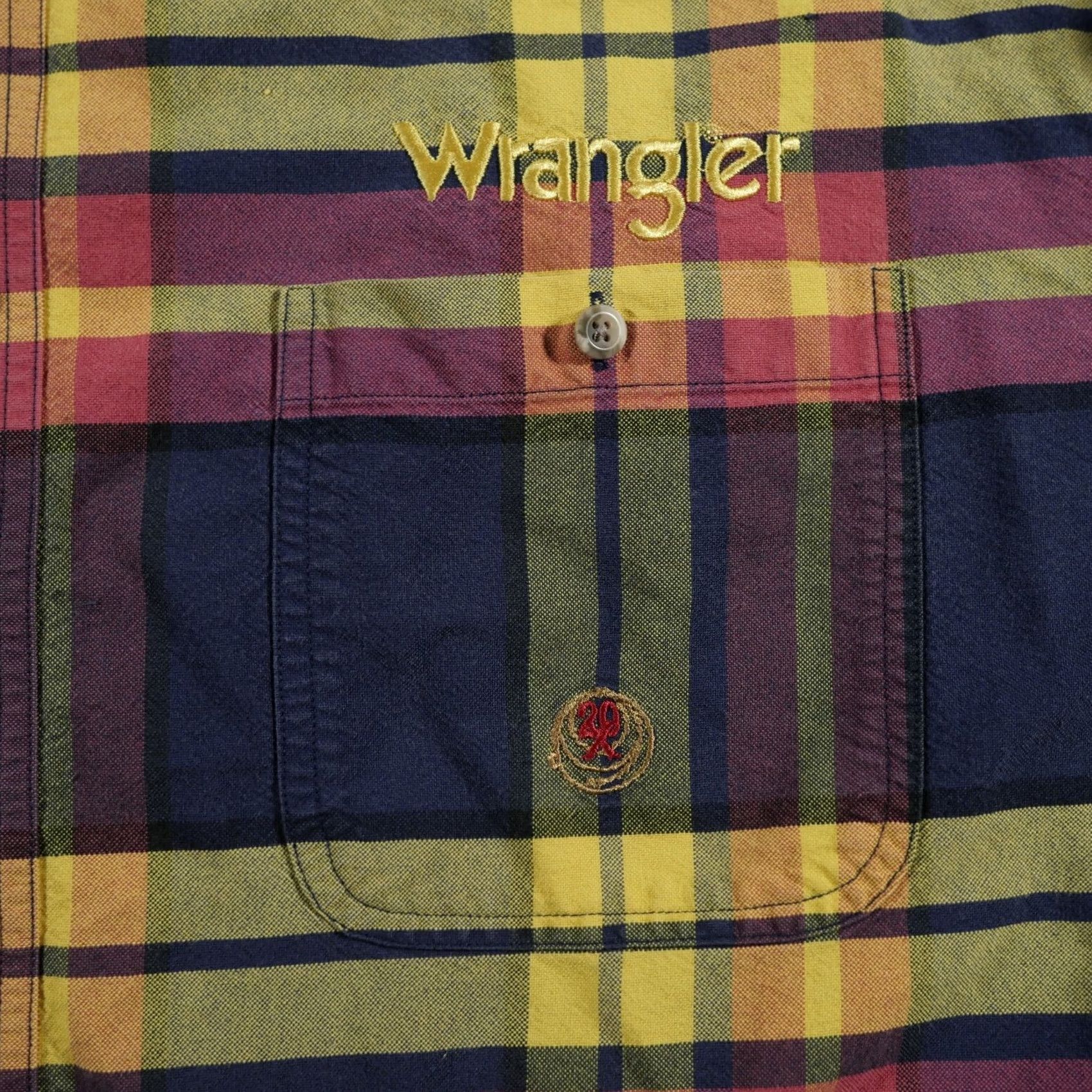 Wrangler Wrangler Twenty X Shirt Mens XL Blue Plaid Western USA Cowboy Rancher Rodeo Button-Up Long Sleeve Size US XL / EU 56 / 4 - 6 Thumbnail