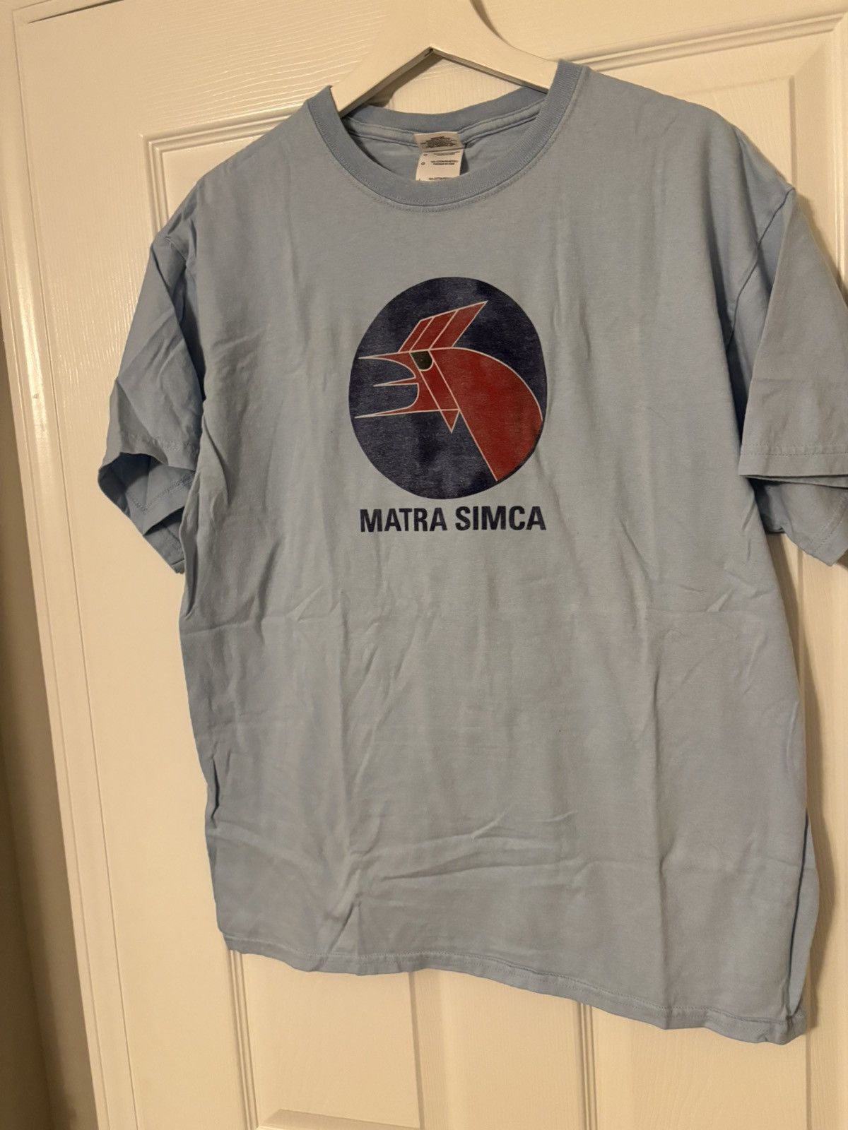 Gildan Vintage Gildan Light Blue Matra Simca Logo Tee Size US L / EU 52-54 / 3 - 1 Thumbnail