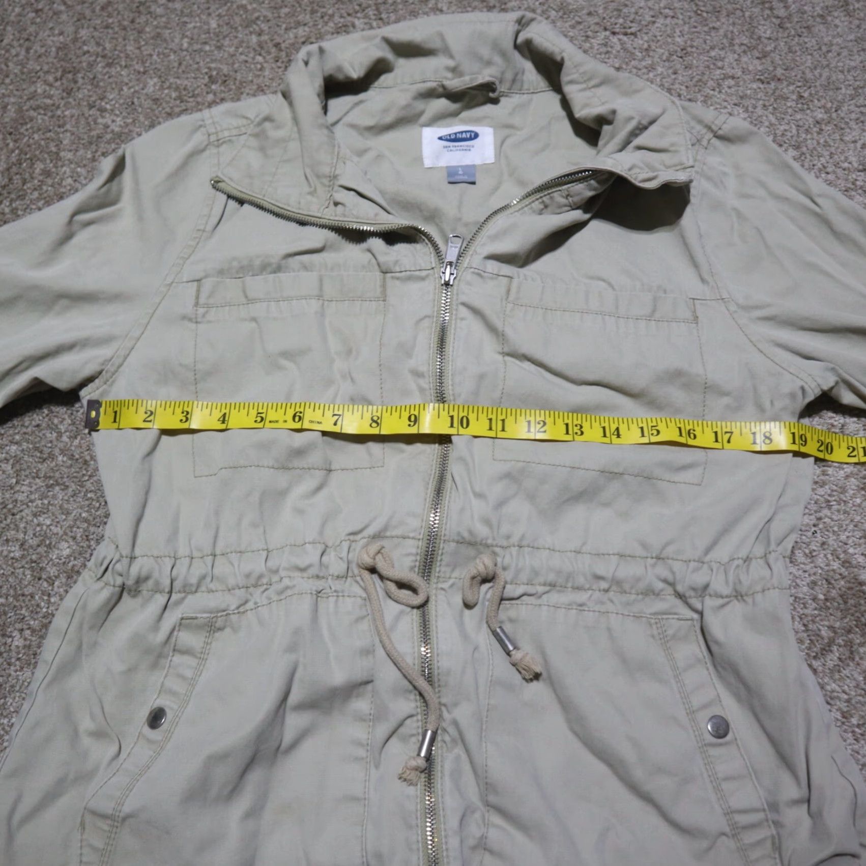 Old Navy VINTAGE Old Navy Women's Jacket Long Sleeve Full Zip Pockets Beige 2010s Size Large Size L / US 10 / IT 46 - 5 Thumbnail