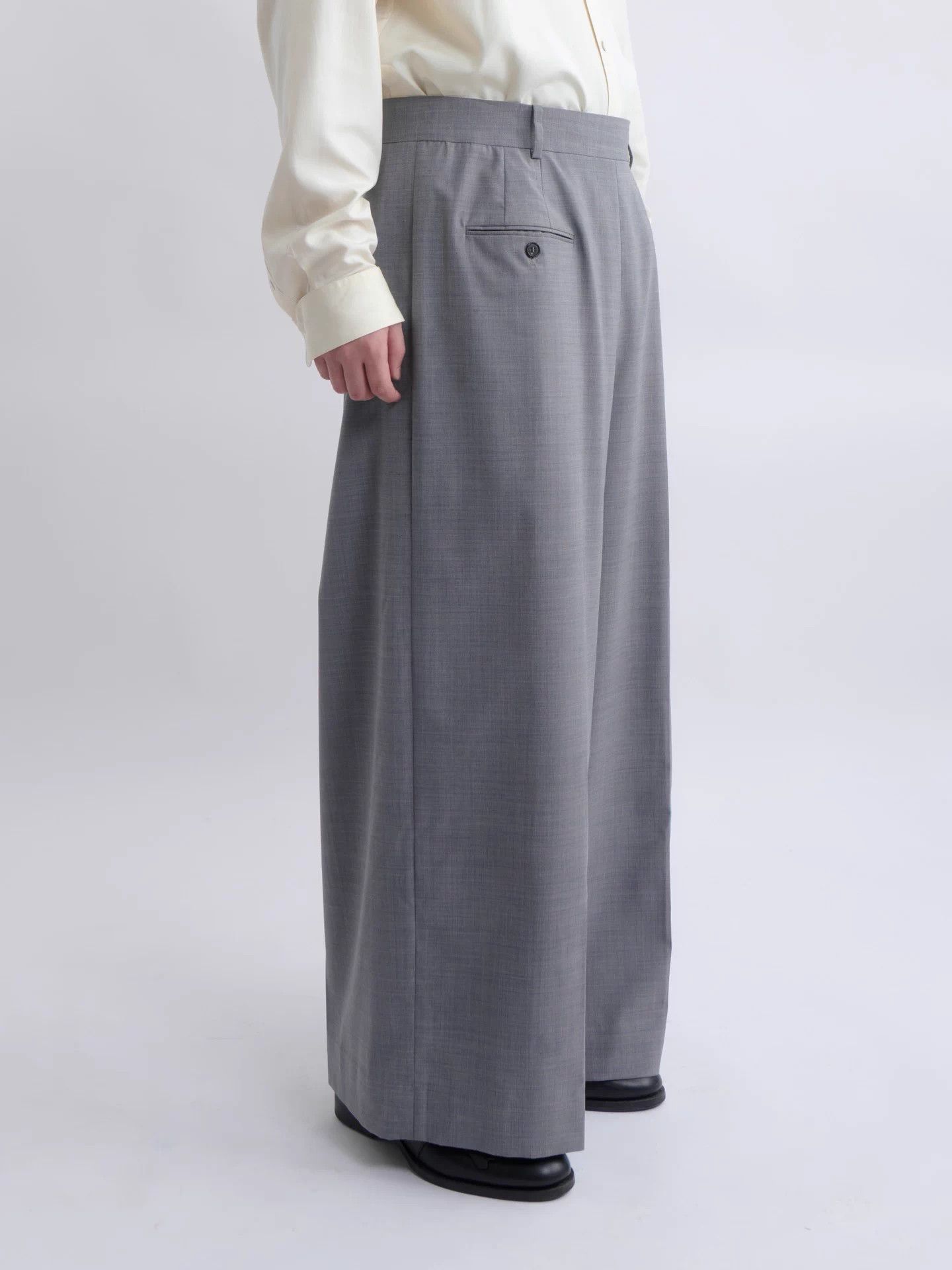 Hed Mayner HED MAYNER 23AW Oversized Wide Leg Trousers Reversed Back Size US 32 / EU 48 - 2 Thumbnail