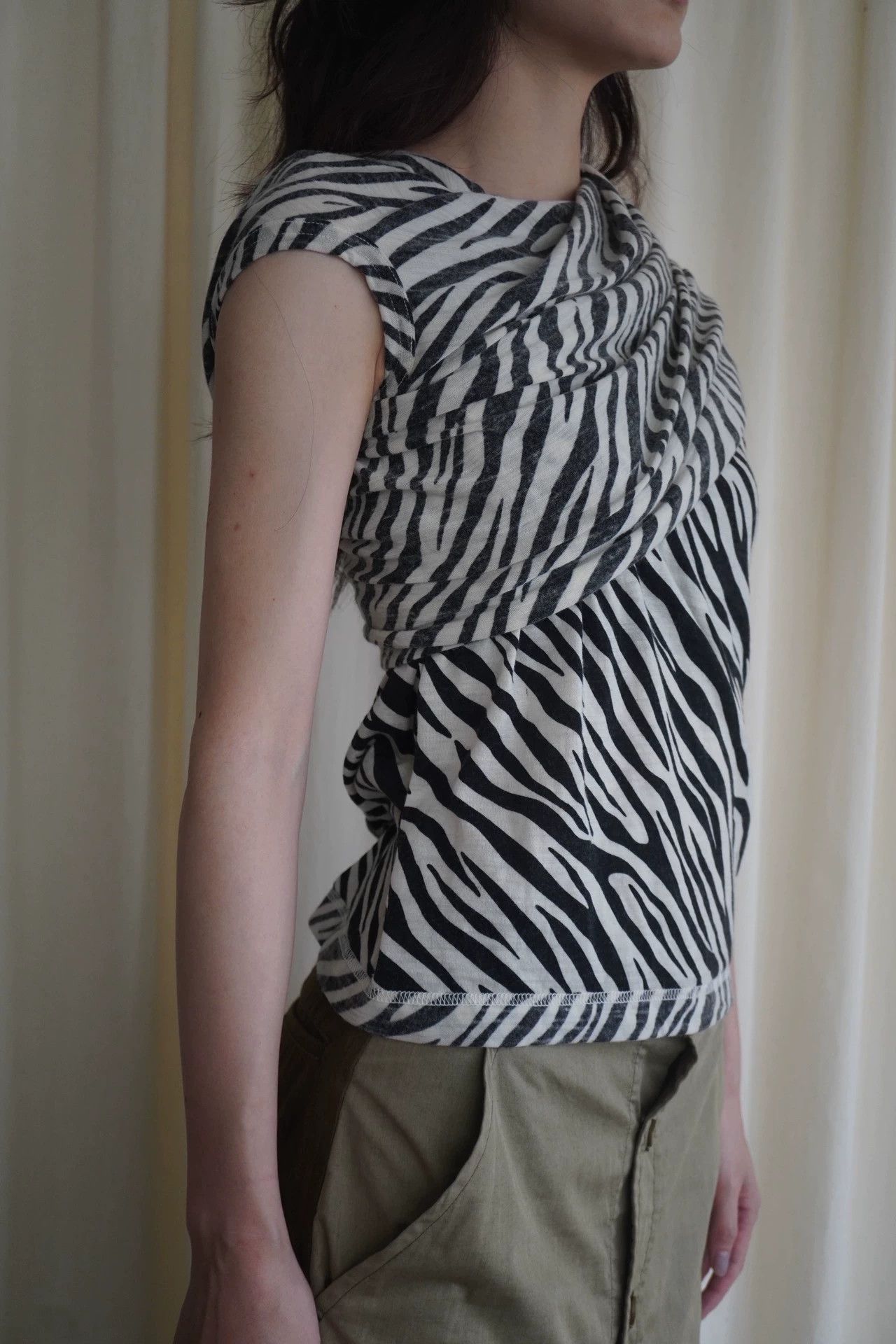 Junya Watanabe Junya Watanabe 2005 Asymmetric Two-Tone Zebra Top S Size S / US 4 / IT 40 - 5 Thumbnail