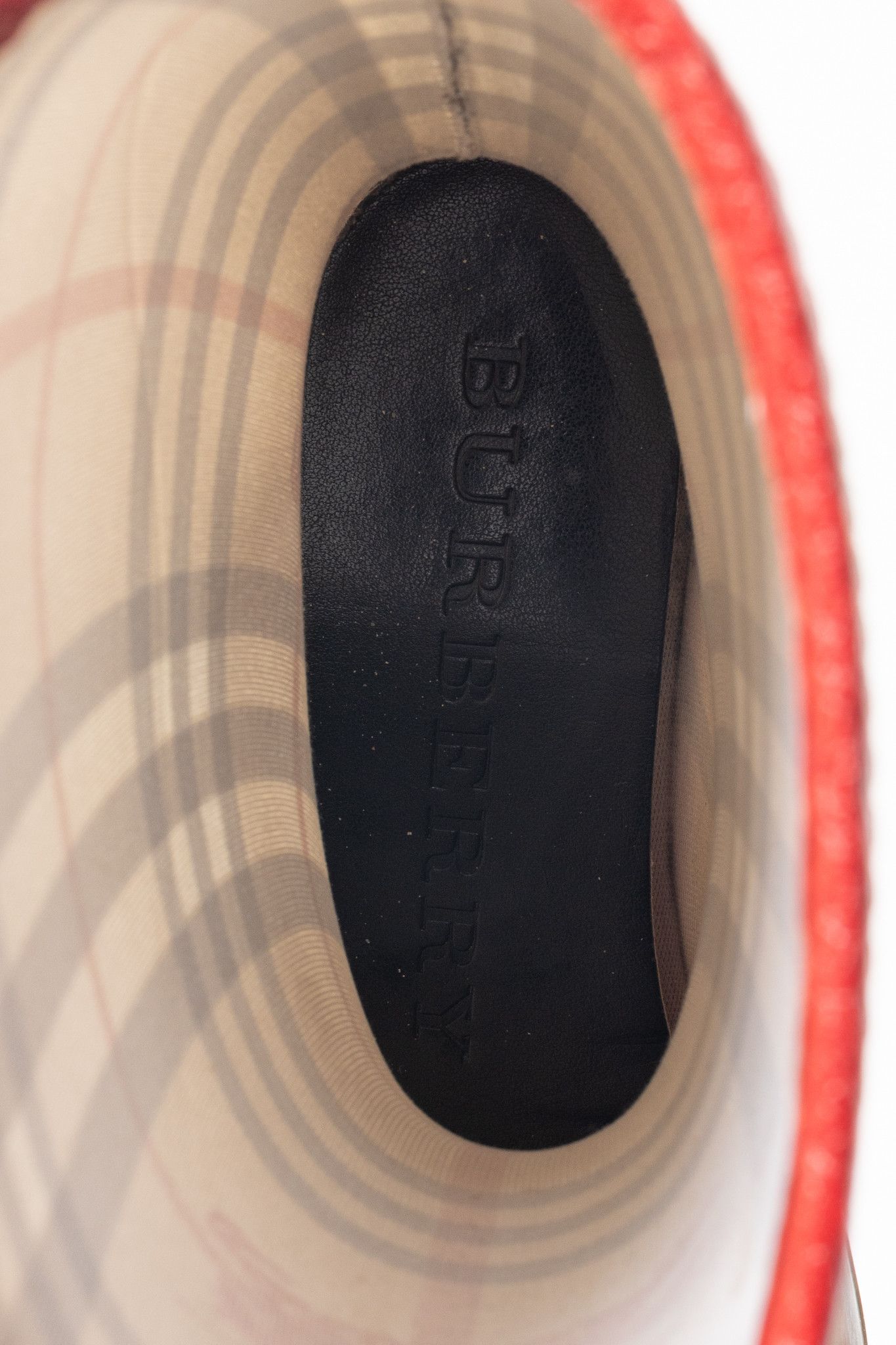 Burberry Burberry Splash Mid Haymarket Leather Rainboots Size US 6.5 / IT 36.5 - 9 Thumbnail