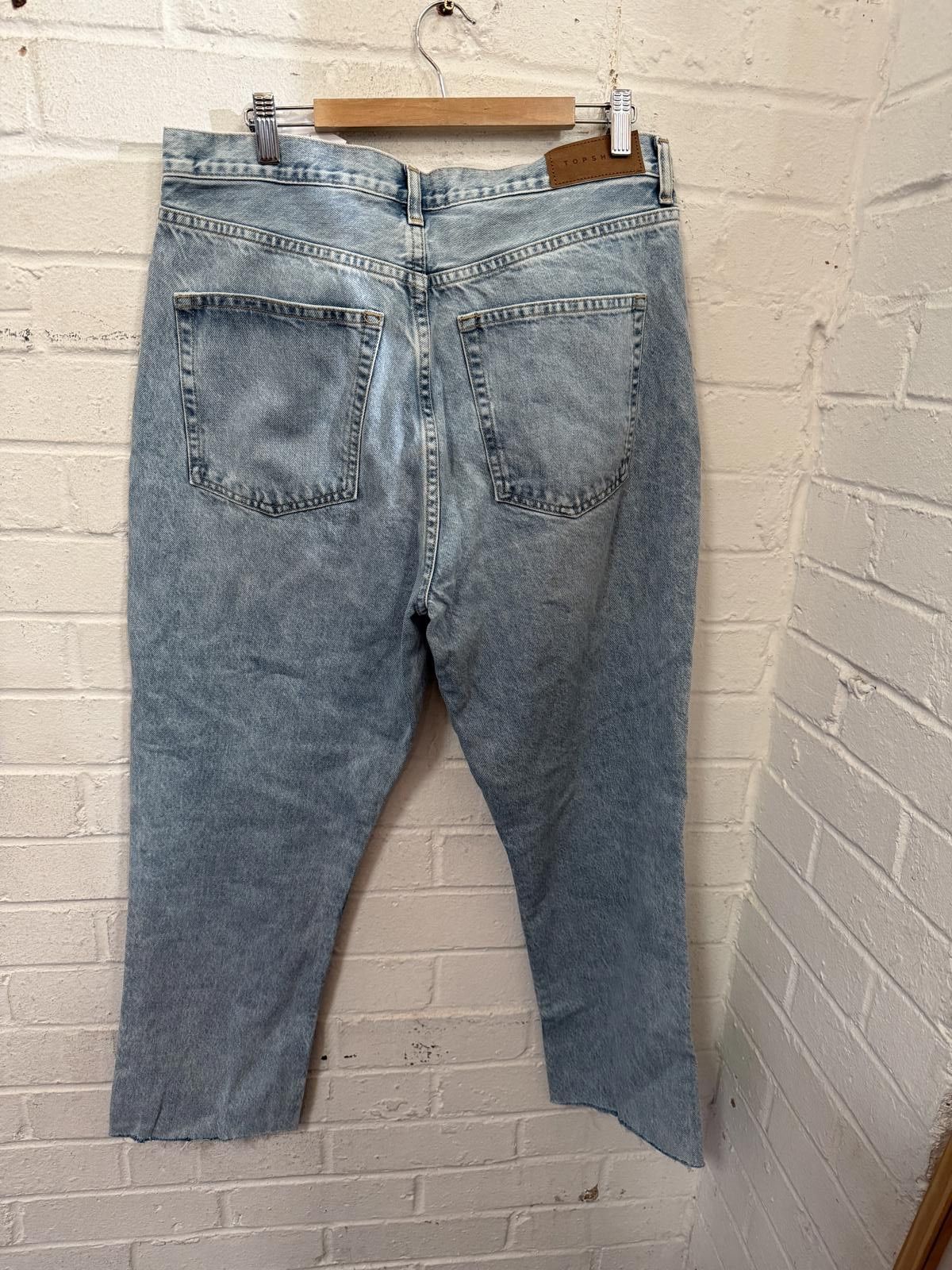 Topshop Topshop Editor Light Blue Denim Jeans W34 L32 Size 34" / US 12 / IT 48 - 3 Thumbnail