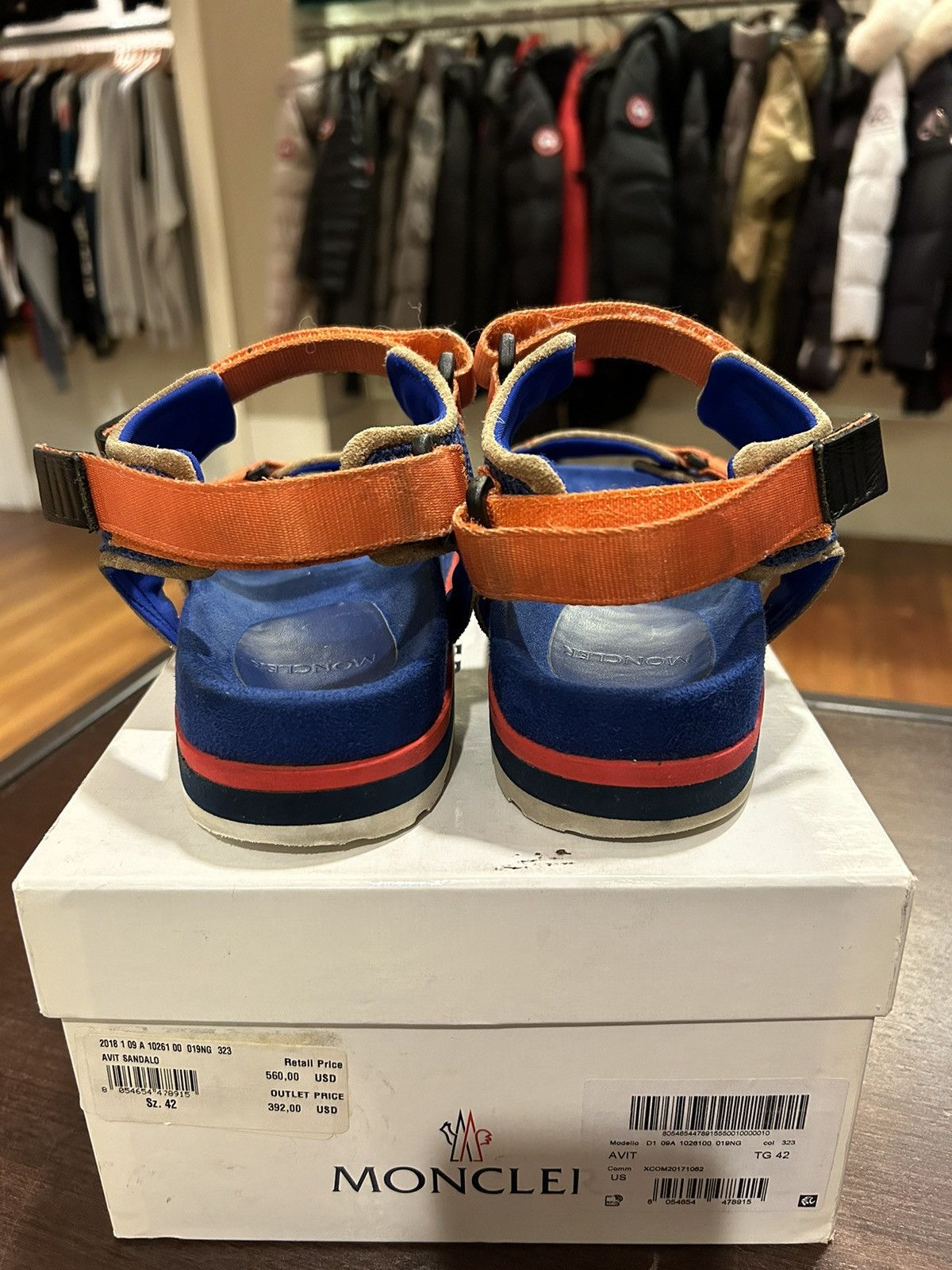 Moncler Moncler Avit Sandal Blue/Orange Size US 9 / EU 42 - 6 Thumbnail