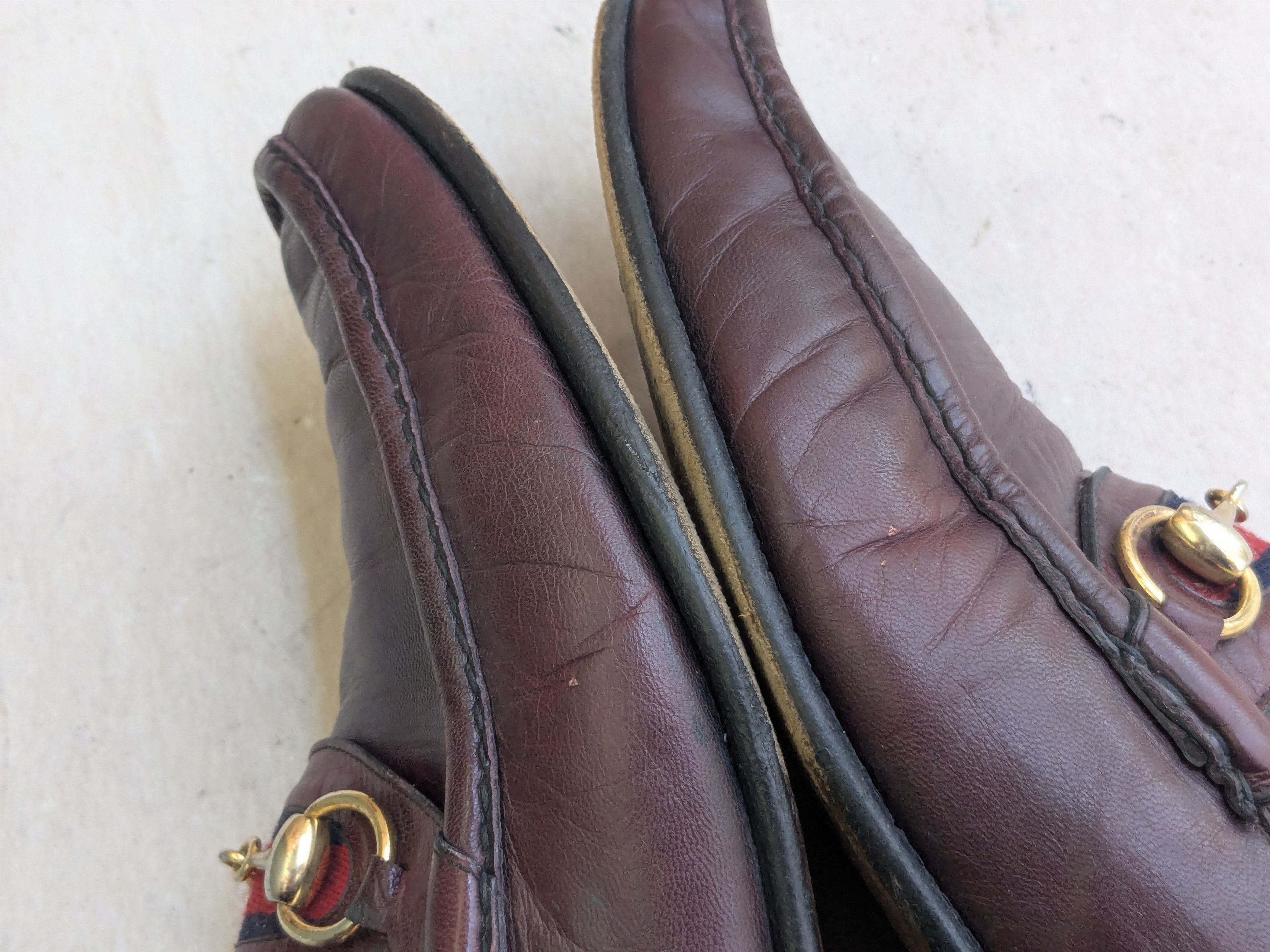 Gucci Vintage Gucci Horsebit Loafers Burgundy Leather 11.5 Snaffle Size US 11.5 / EU 44-45 - 4 Thumbnail